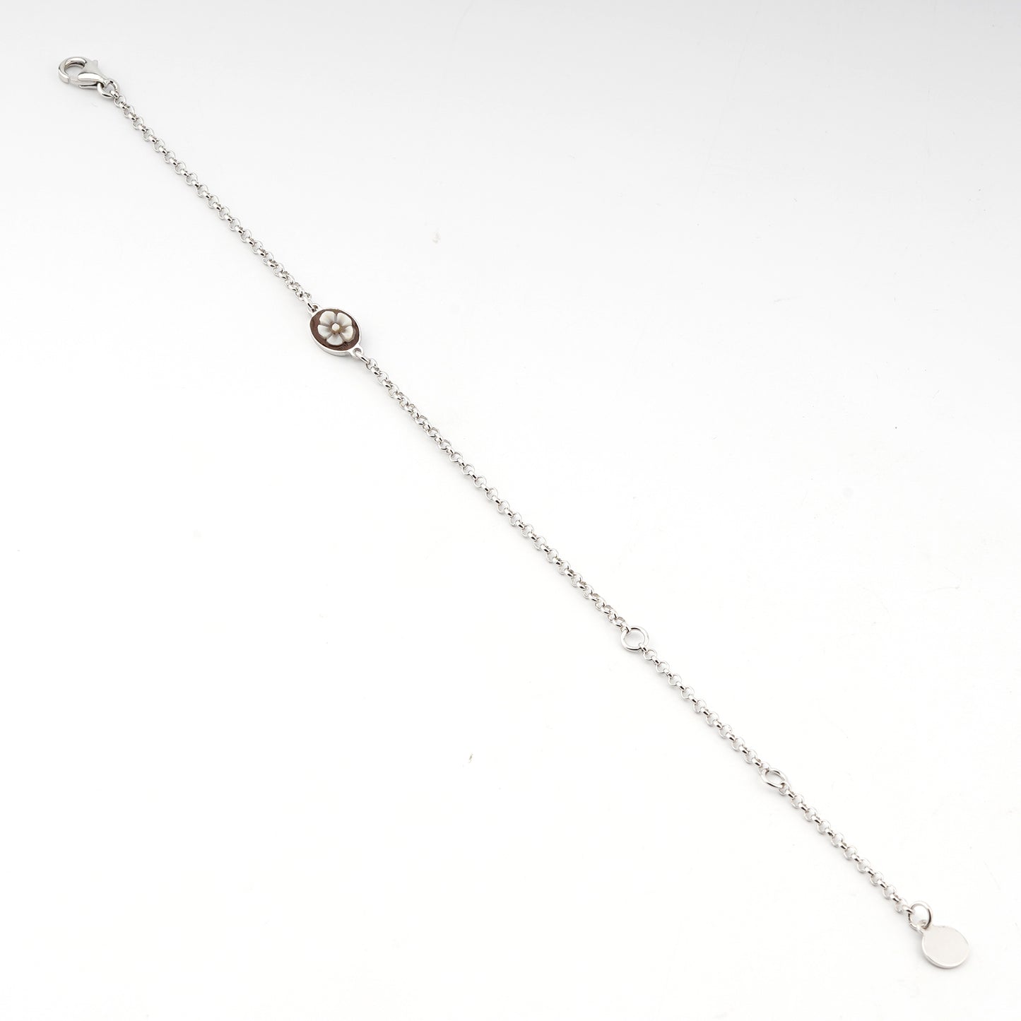 Bracciale-Colibri-Cammeo-Fiore-Rodio-Bianco