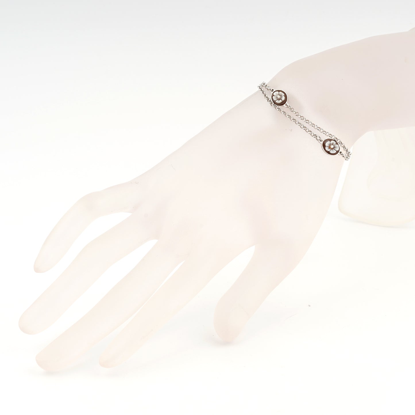Bracciale-Colibri-Cammeo-Fiore-Rodio-Bianco