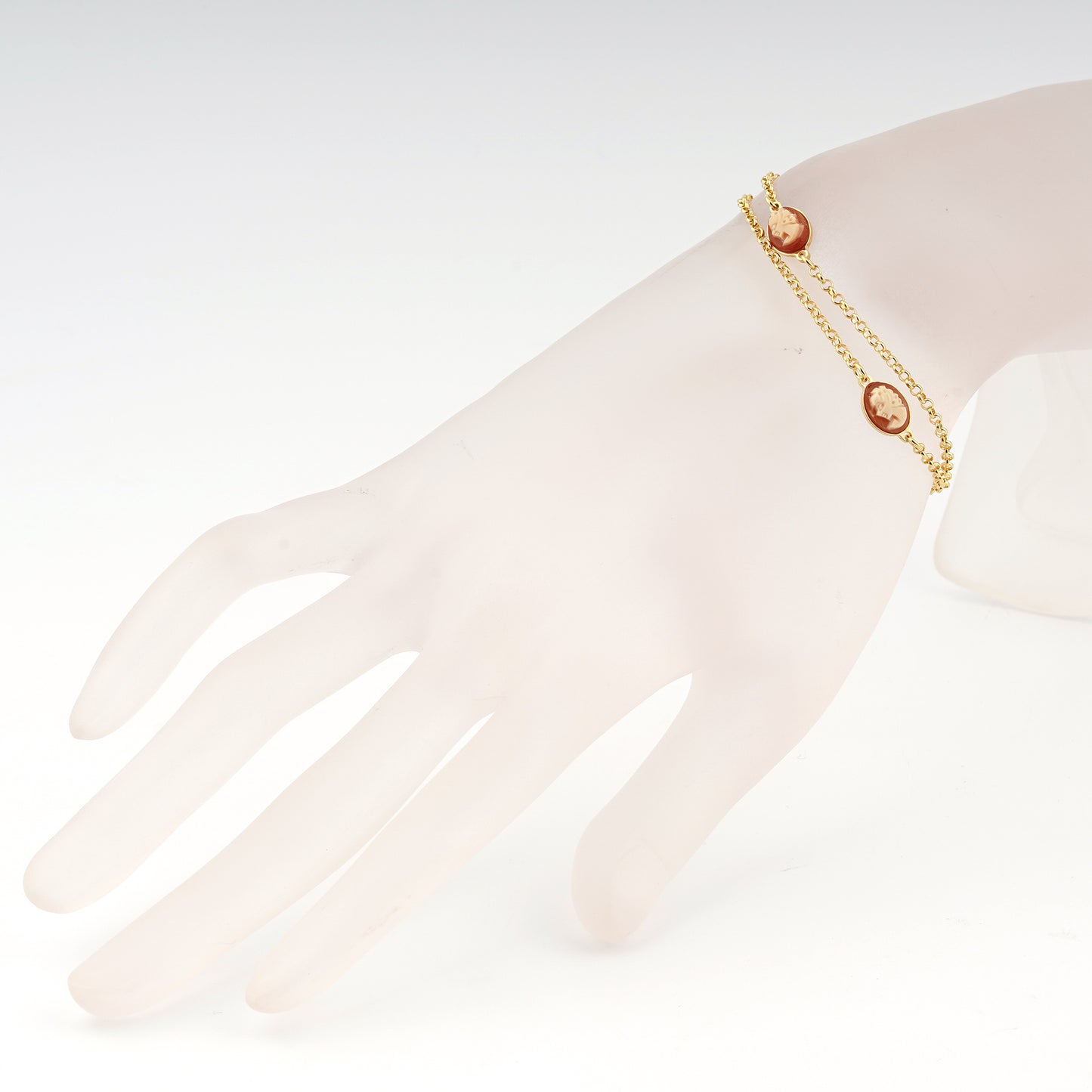 Bracciale-Colibri-Cammeo-Profilo-Donna-Cassis-Rufa-Oro