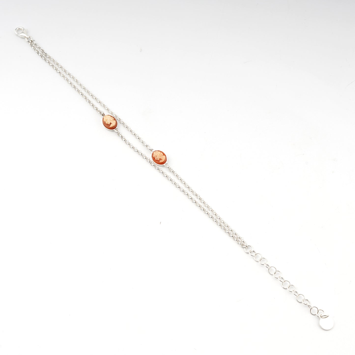 Bracciale-Colibri-Cammeo-Profilo-Donna-Cassis-Rufa-Rodio-Bianco