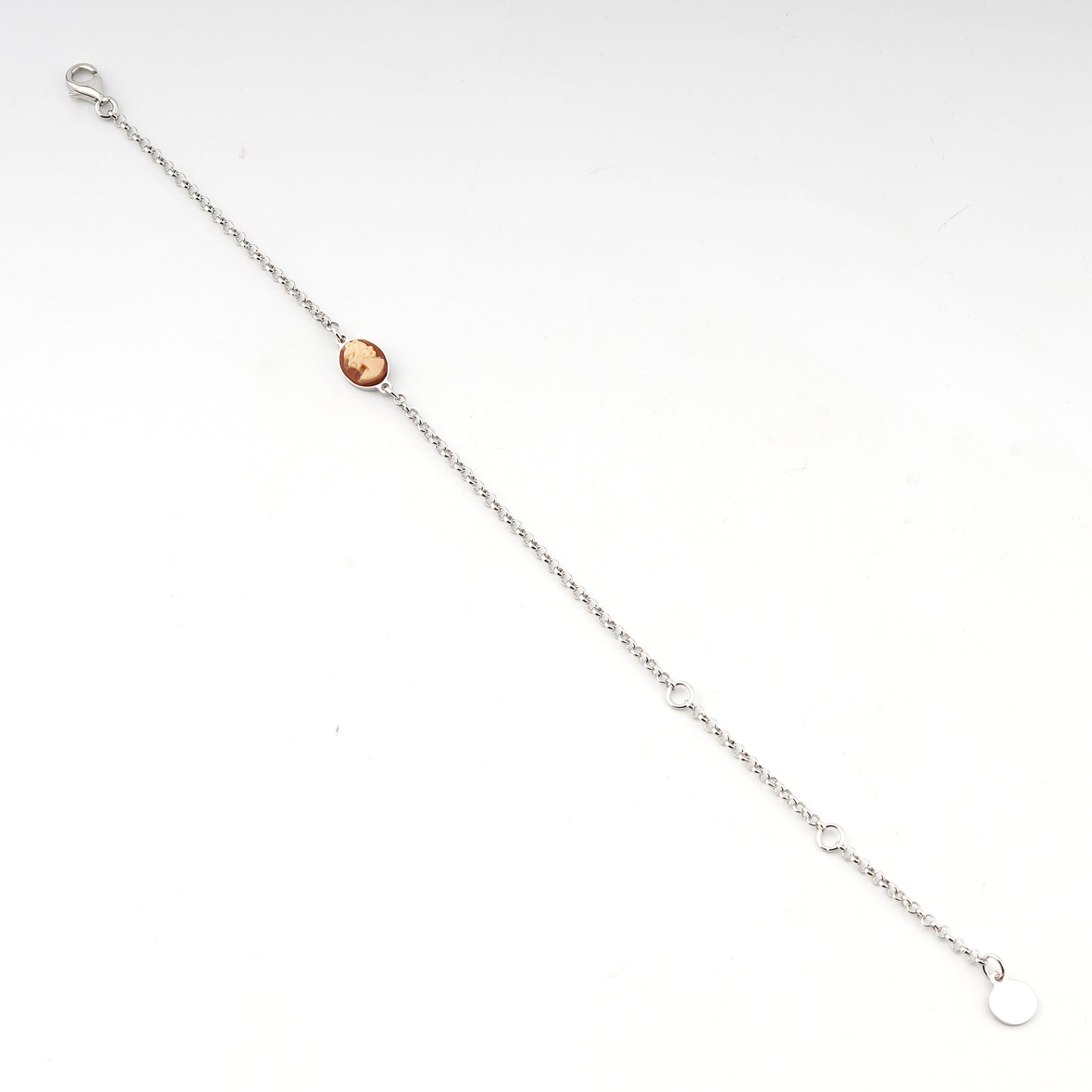 Bracciale-Colibri-Cammeo-Profilo-Donna-Cassis-Rufa-Rodio-Bianco