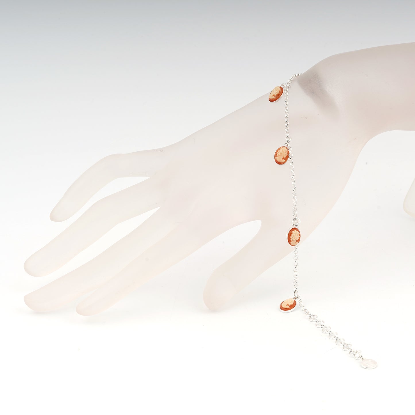 Bracciale-Colibri-Cammeo-Profilo-Donna-Cassis-Rufa-Rodio-Bianco