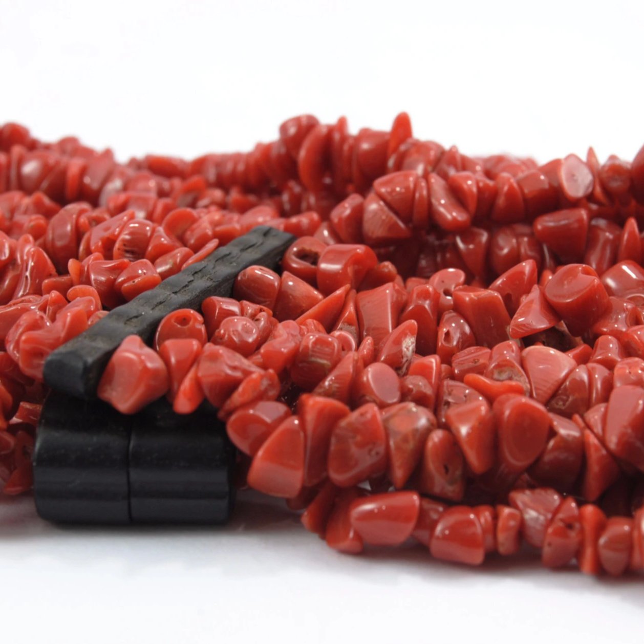 Coral and ebony bracelet