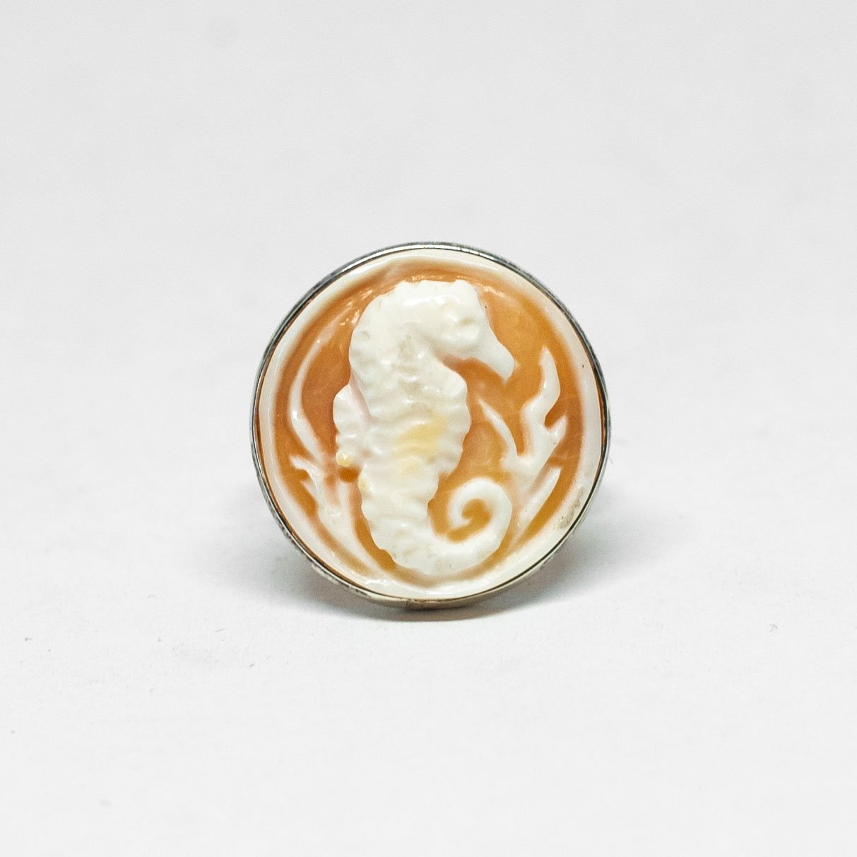 Seahorse Cameo Ring