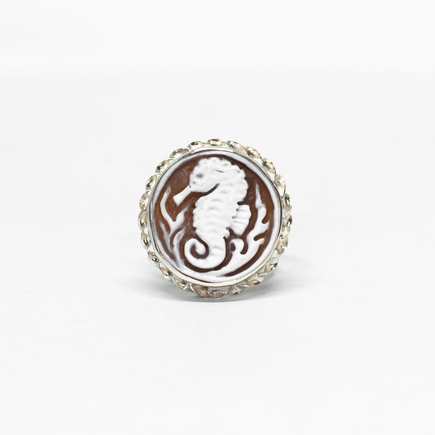 Seahorse Cameo Ring