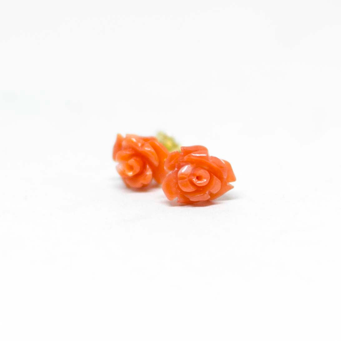Orecchini-Corallo-Rosellina-in-oro