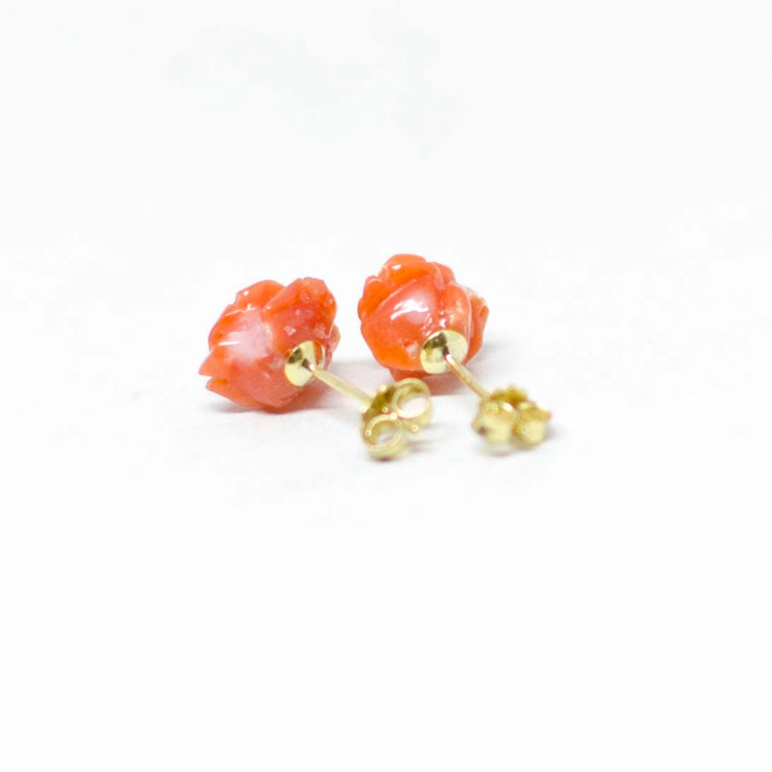 Orecchini-Corallo-Rosellina-in-oro