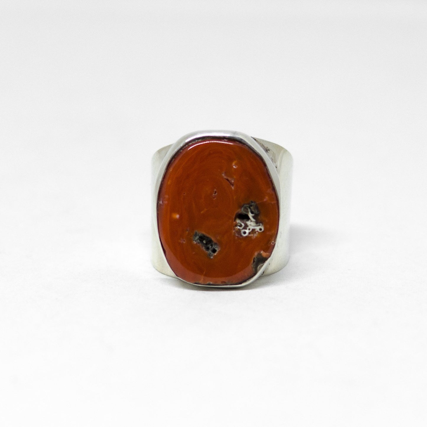 Ring with red coral