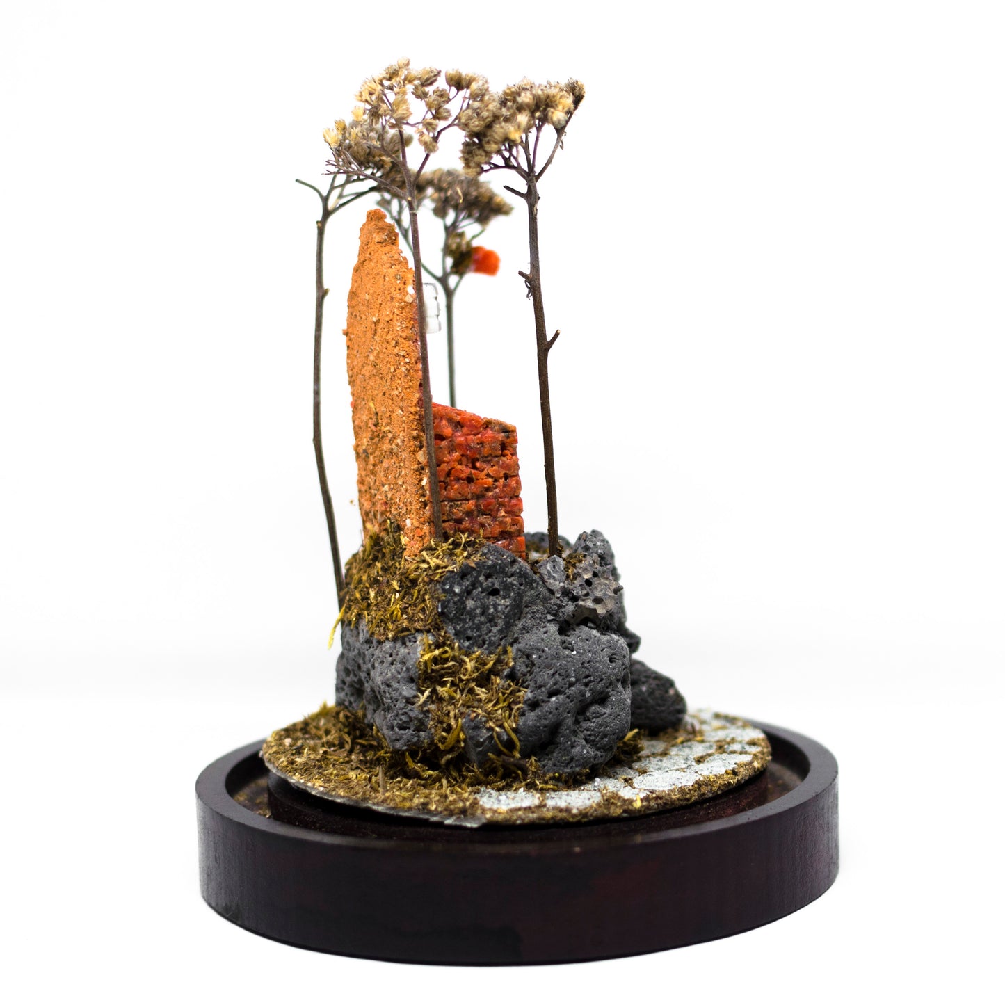 Coral and lava stone nativity scene