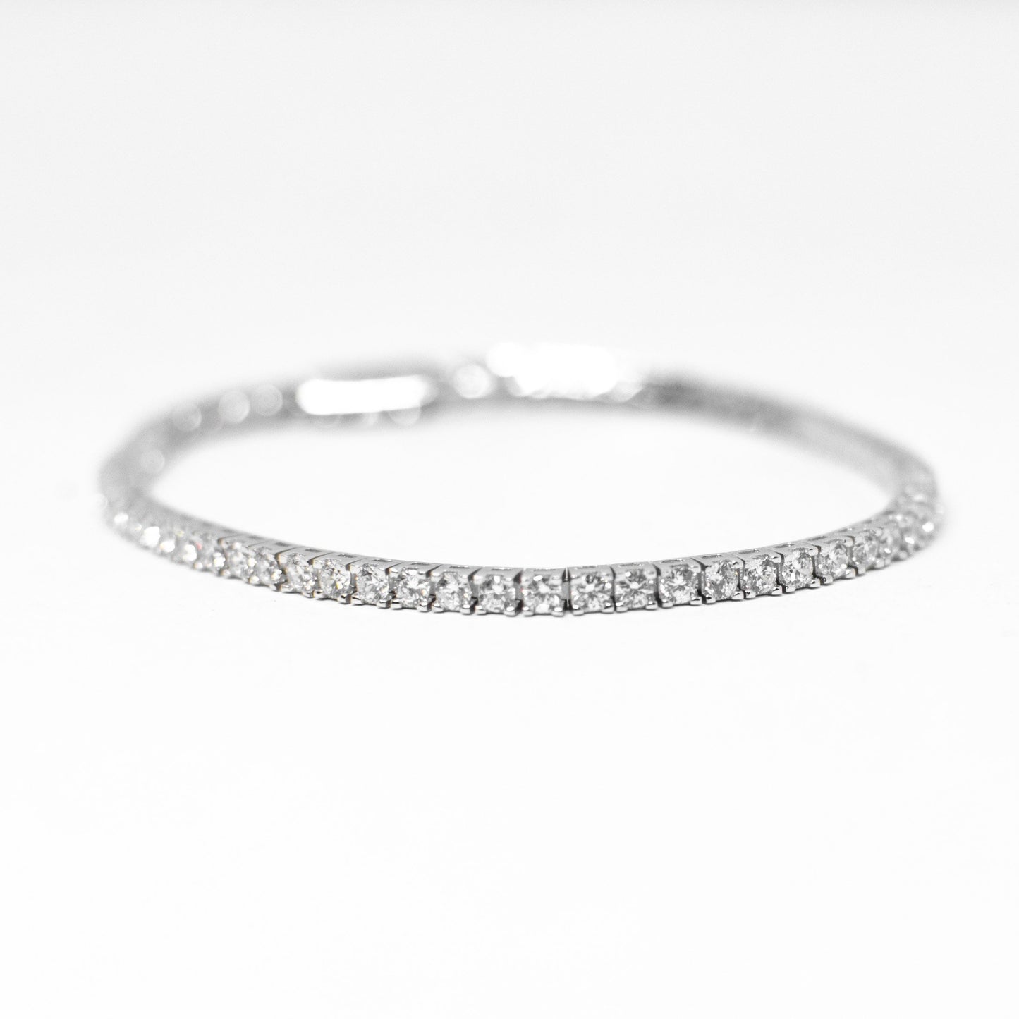 "Tennis" bracelet in zirconia