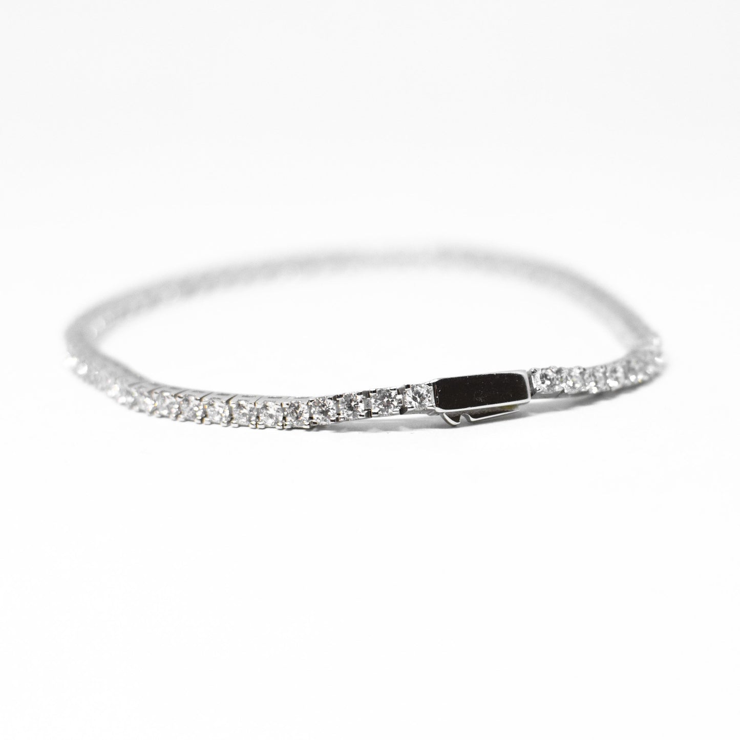"Tennis" bracelet in zirconia