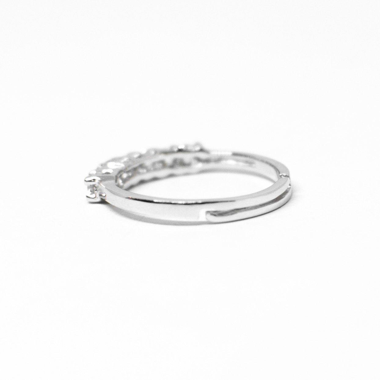 Silver and zirconia ring
