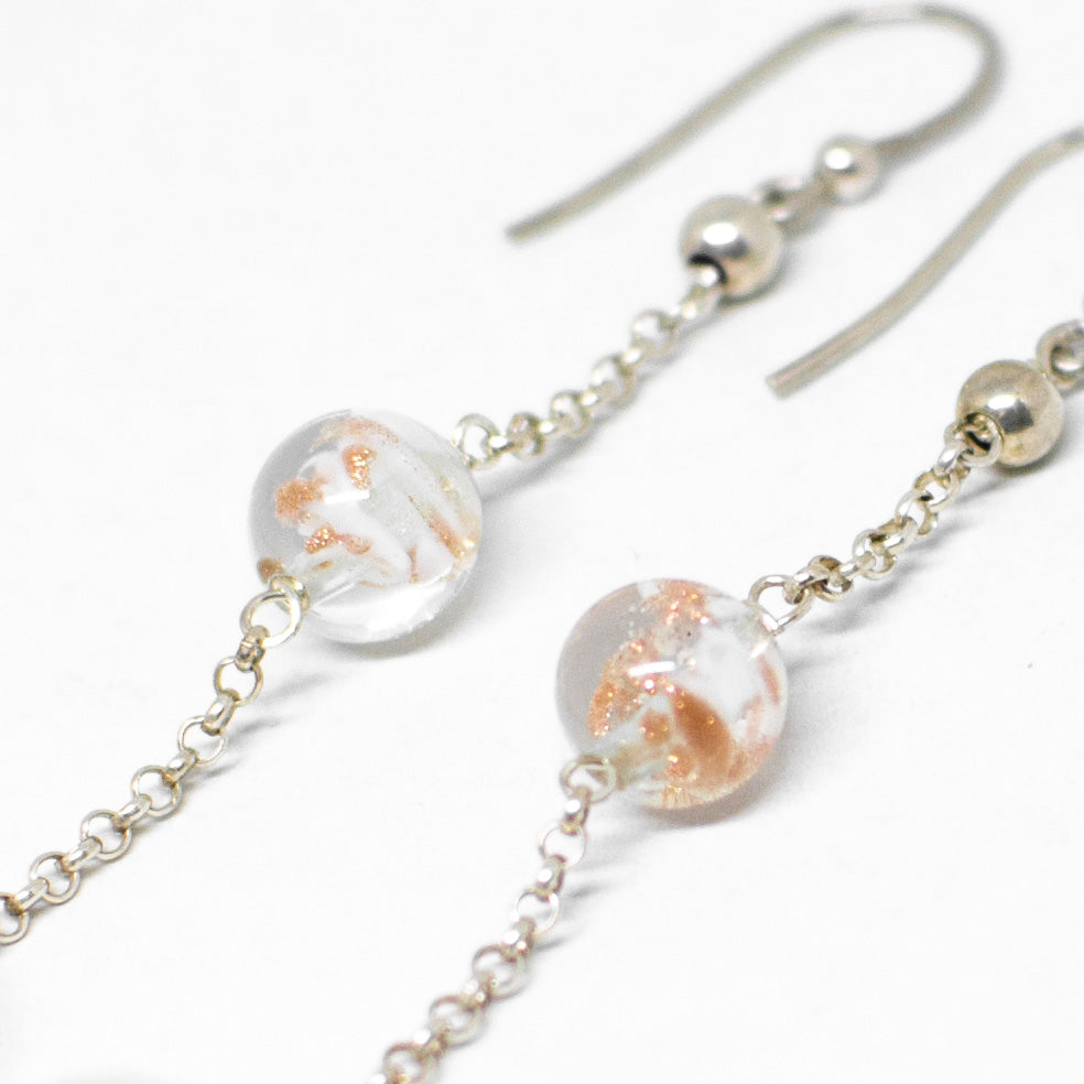 Pearl and Murano Glass Earrings