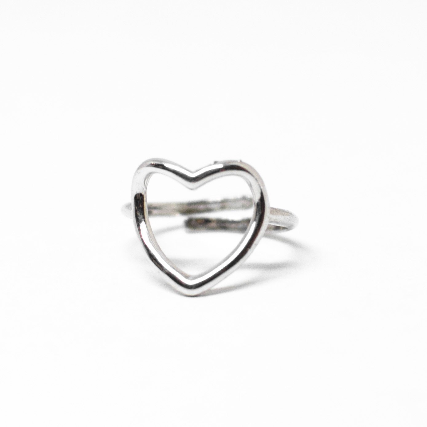 Heart ring entirely in silver