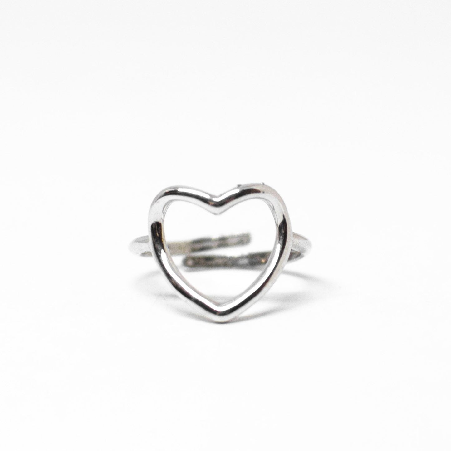 Heart ring entirely in silver