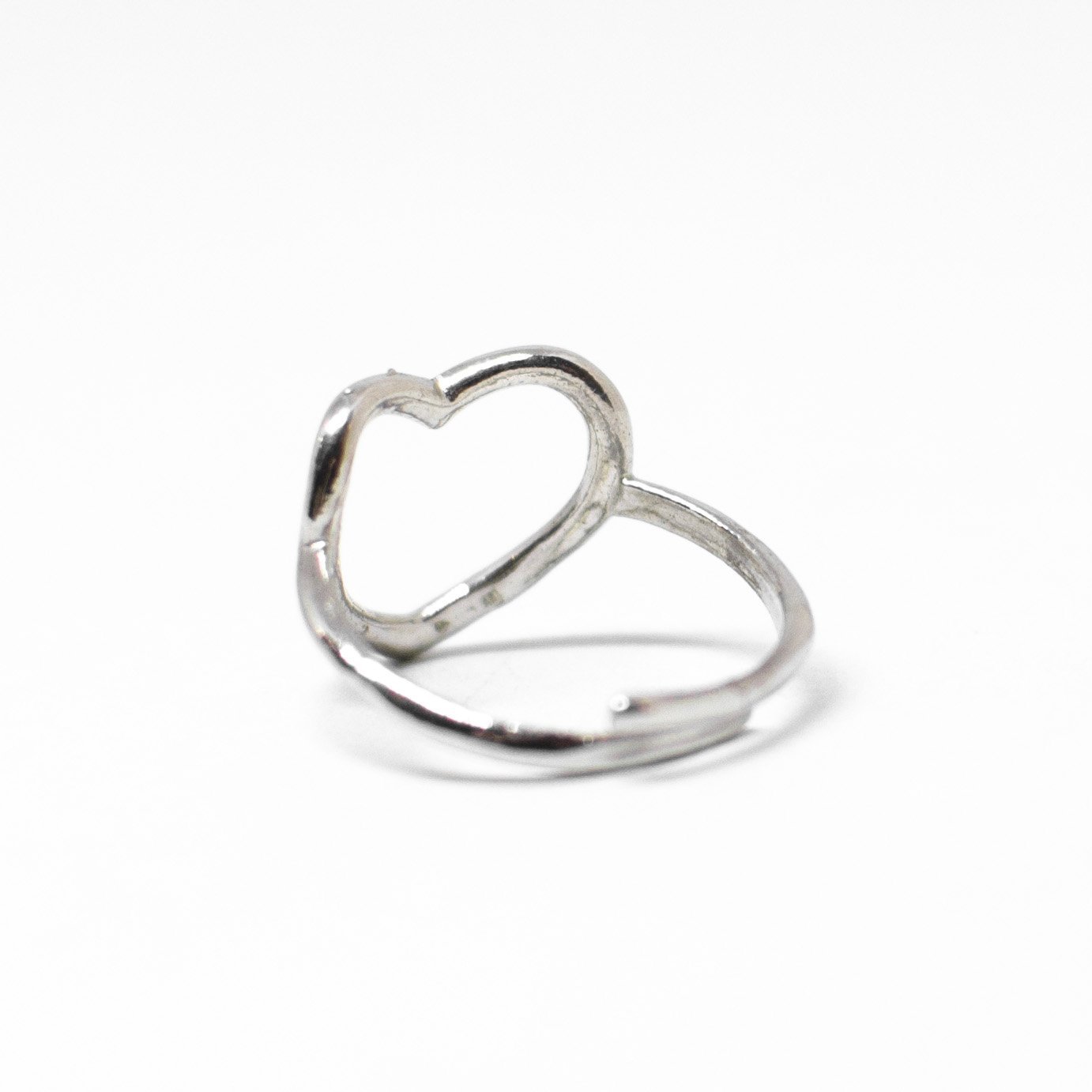 Heart ring entirely in silver