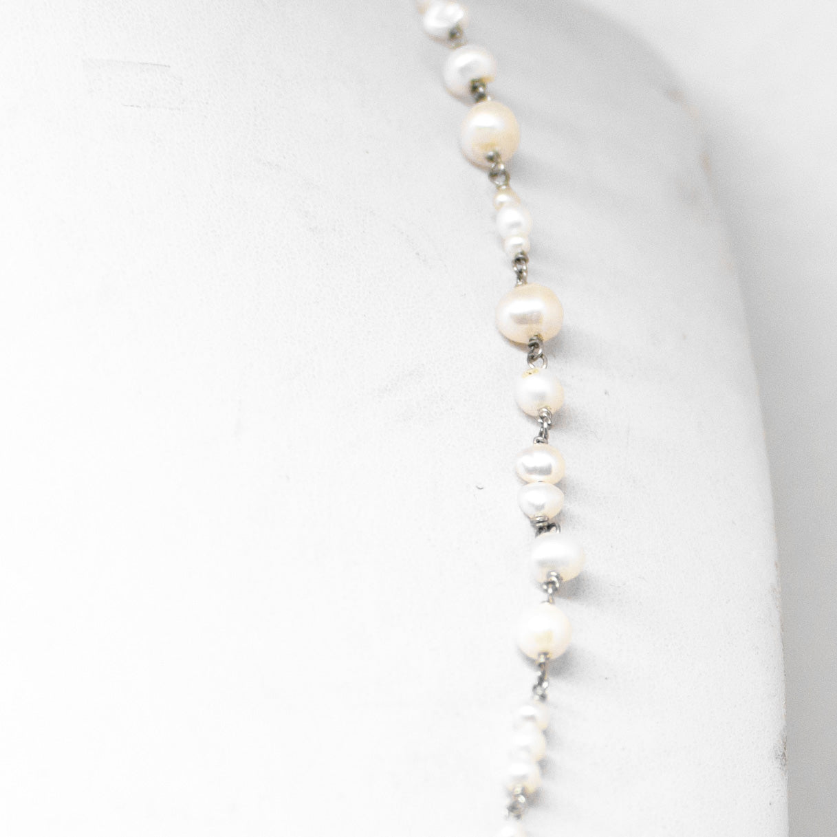 Collana  Ammagliata in Perle e Argento