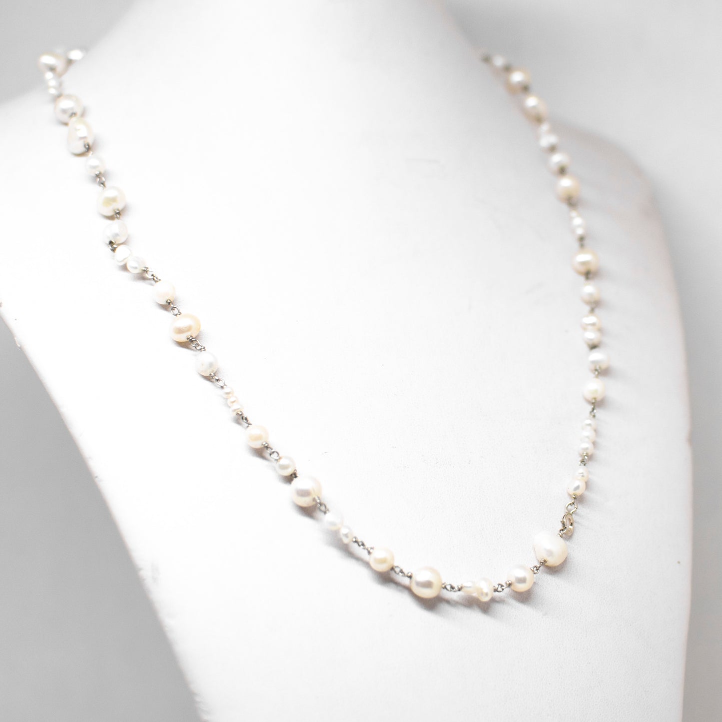 Collana  Ammagliata in Perle e Argento