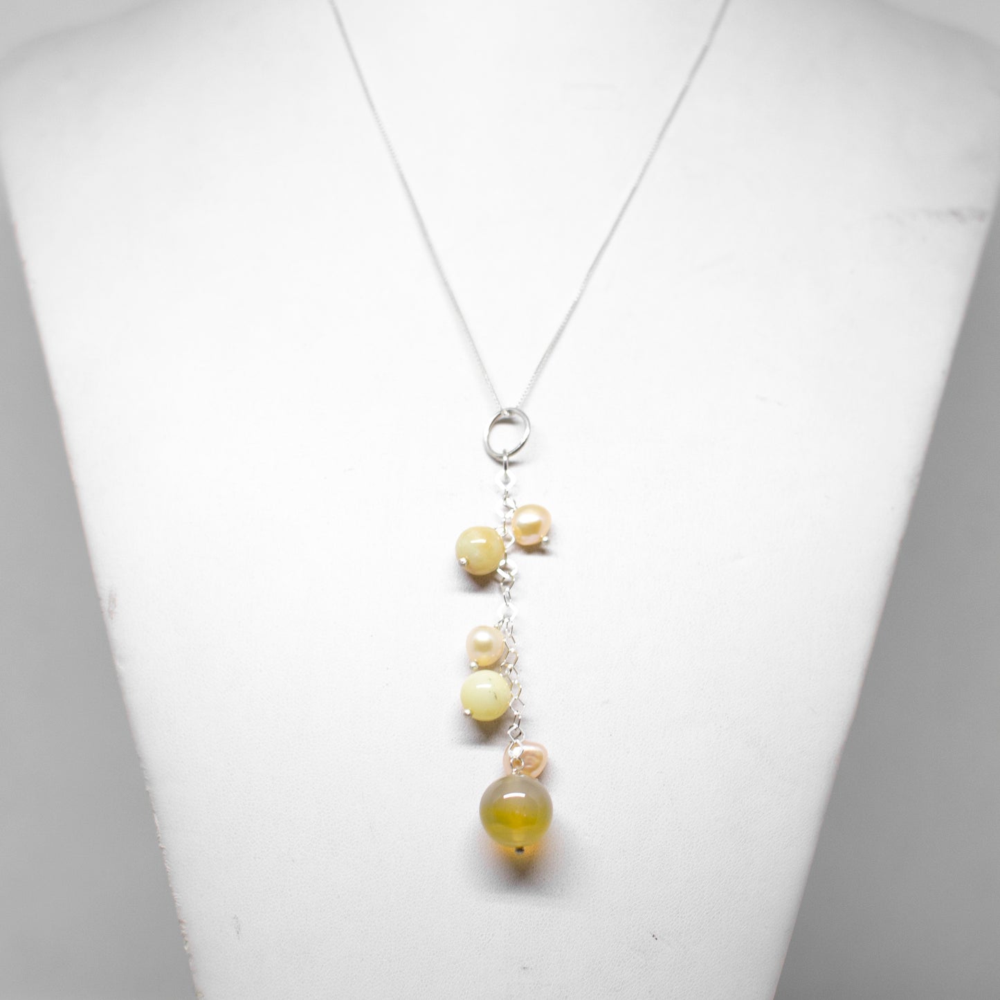 Silver and agate pendant