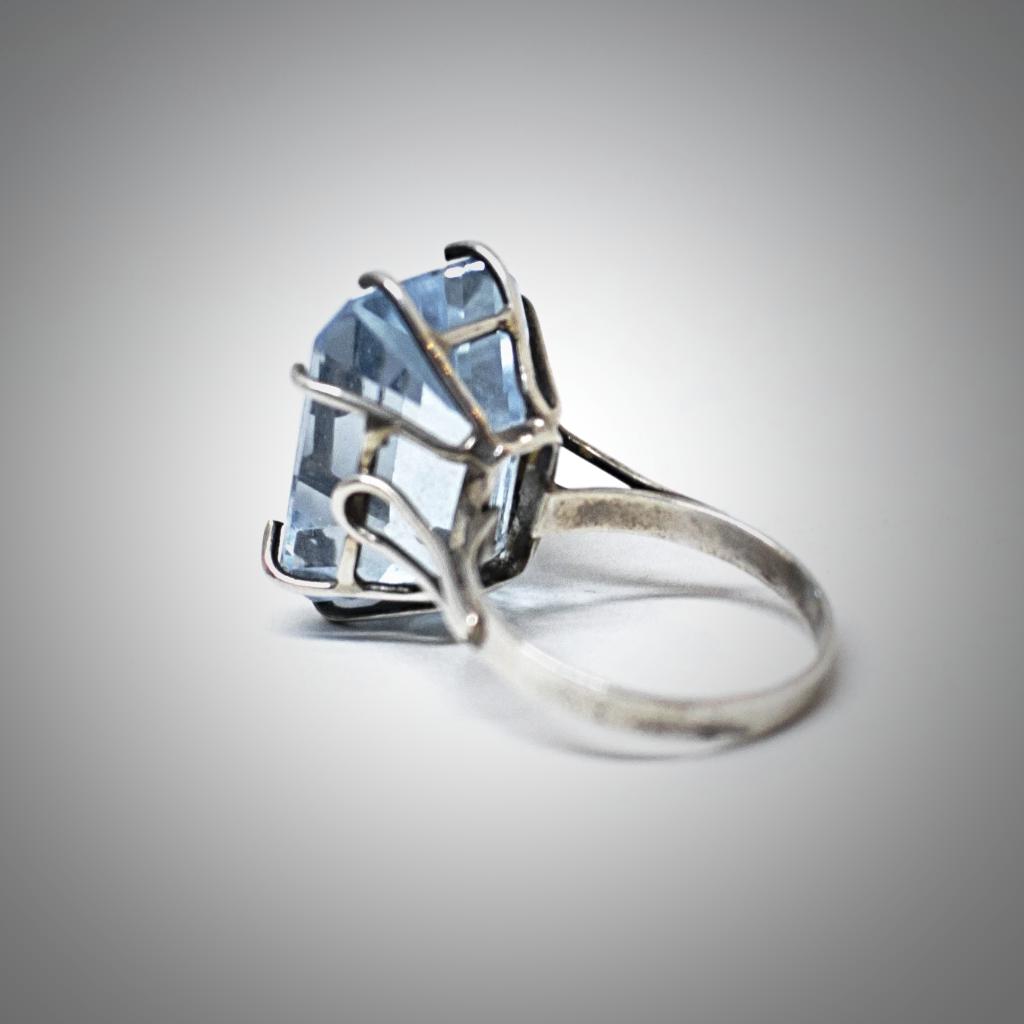 Aquamarine Zirconia Ring