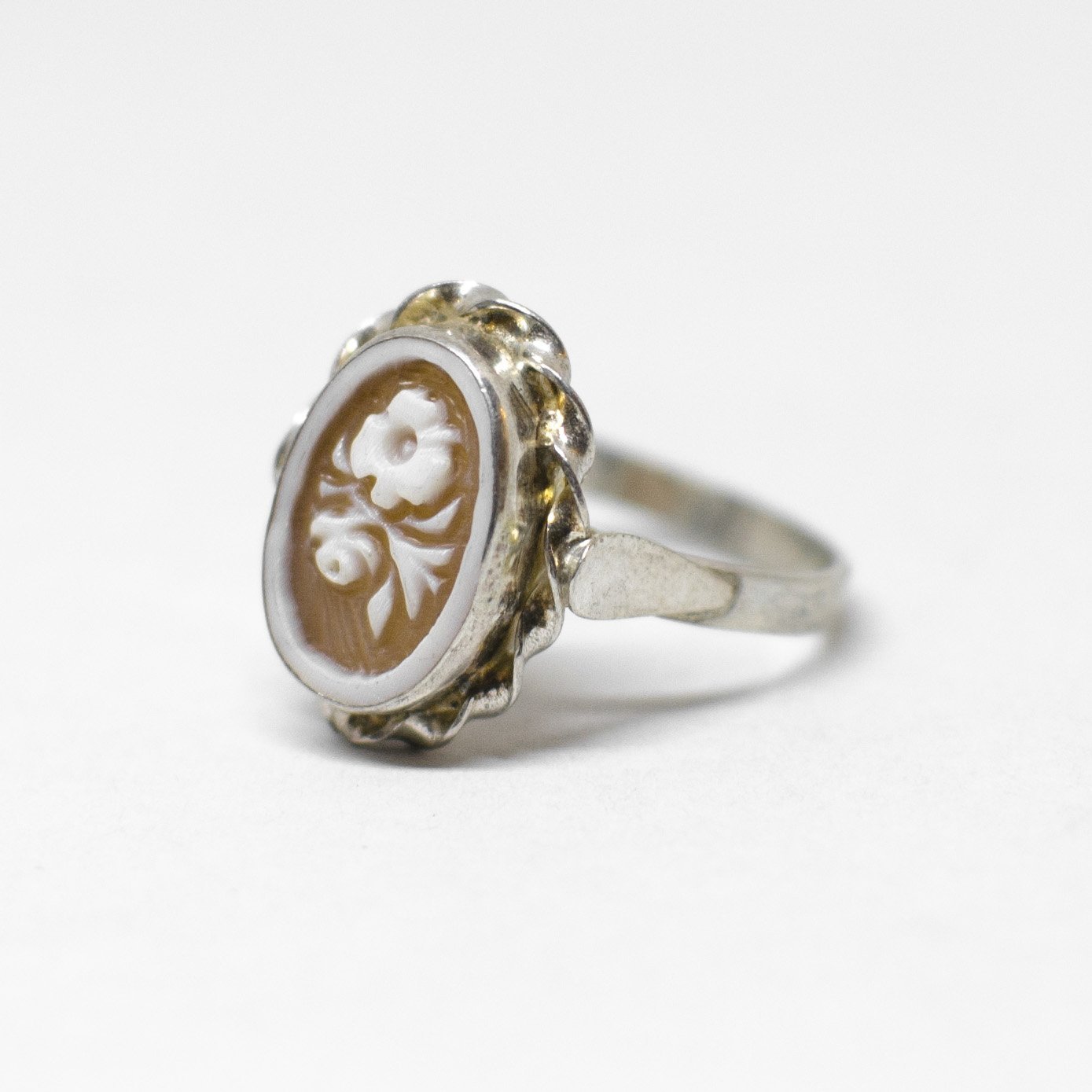 Cameo Ring Engraving Flowers (different styles)