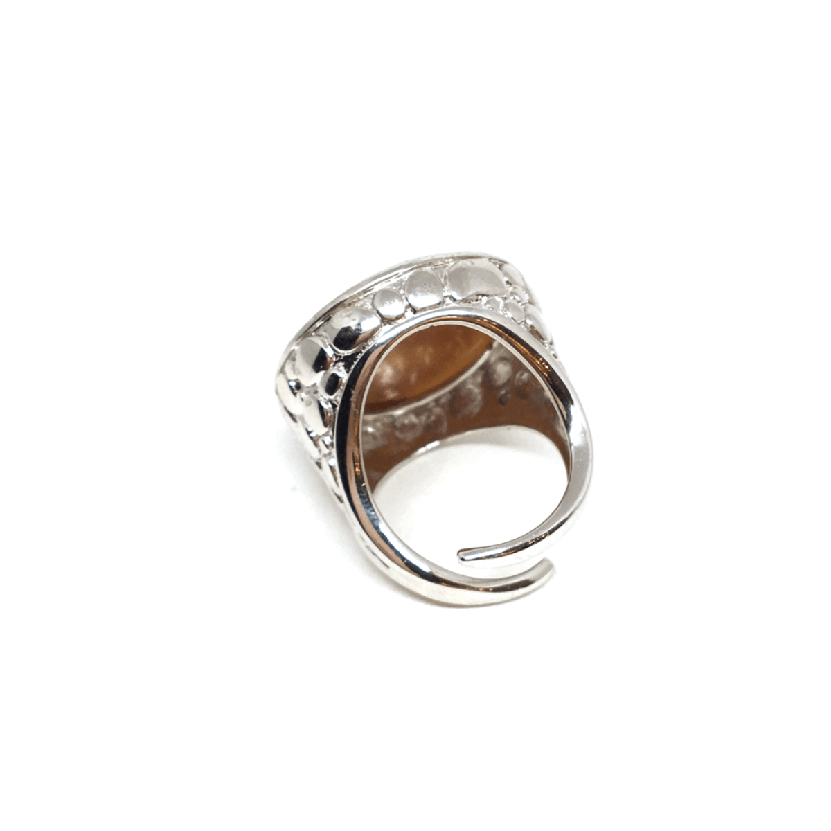 Italian Daisy Cameo Ring Cameo Engraving Flowers
