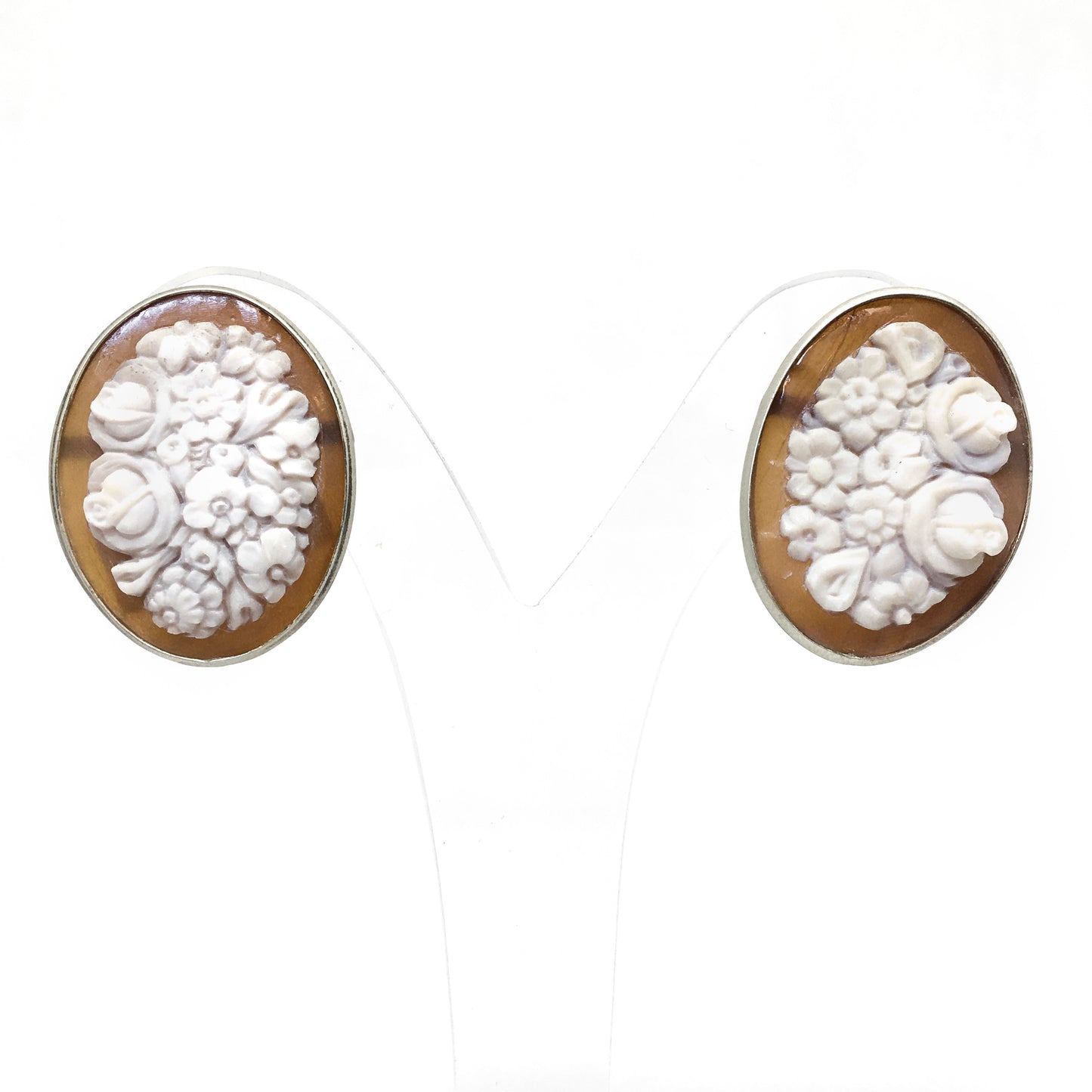 Orecchini-Cammeo-Artistico-Fiori