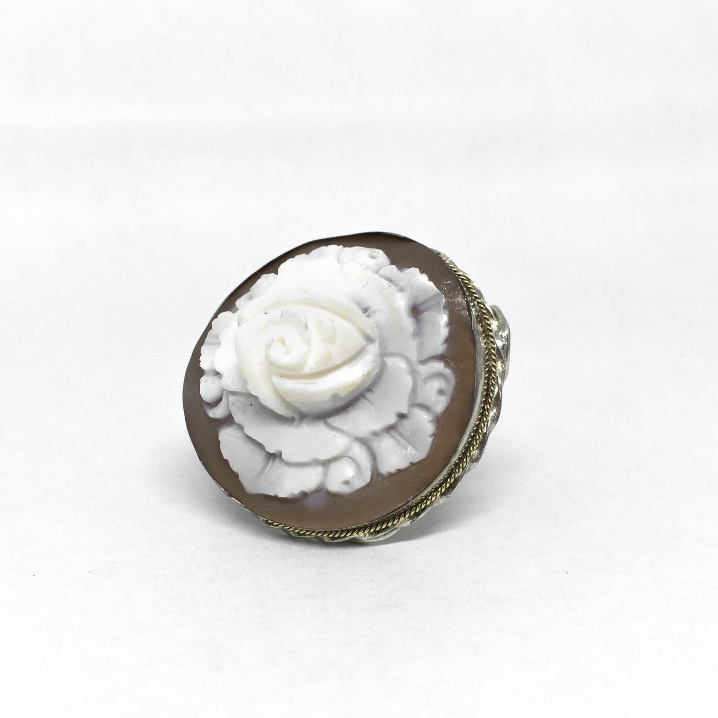 Embossed Pink Cameo Ring