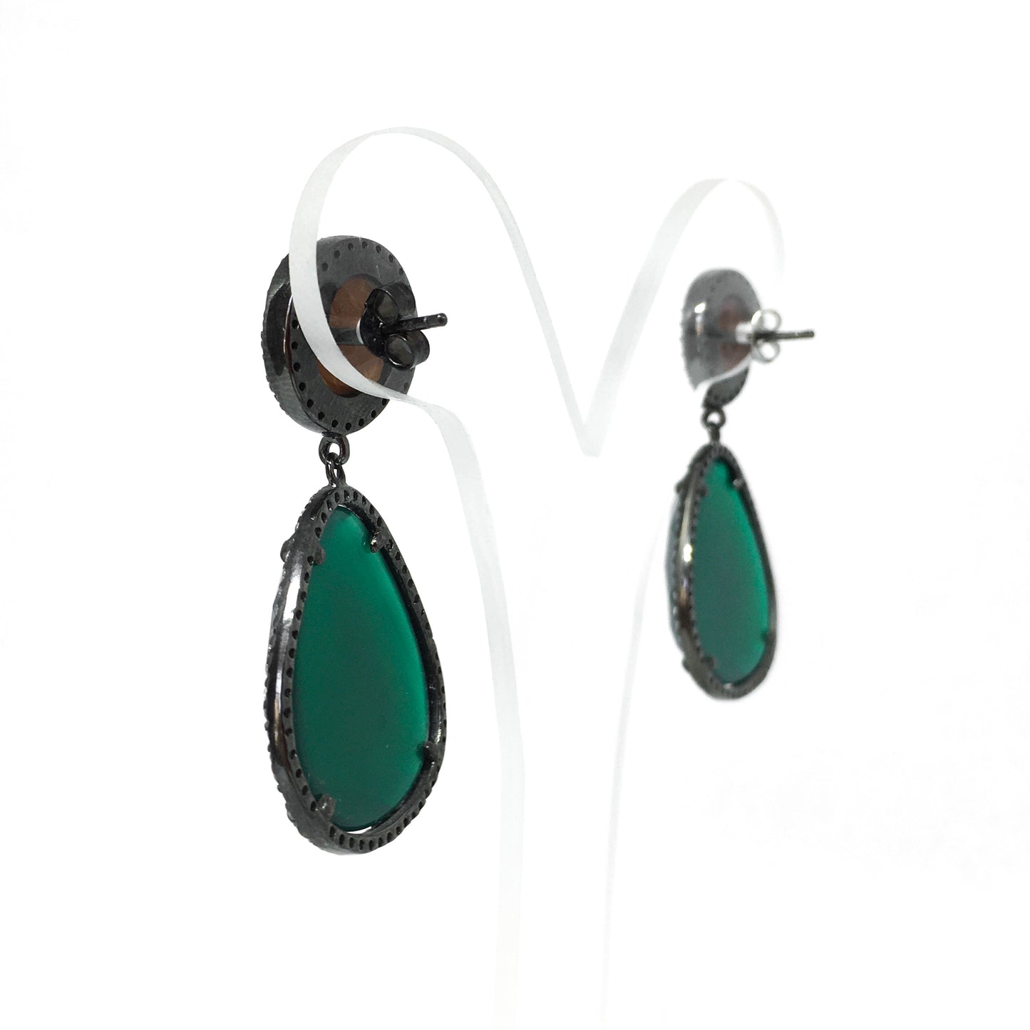 Cameo Earrings Italian Jade Cameo Trilly