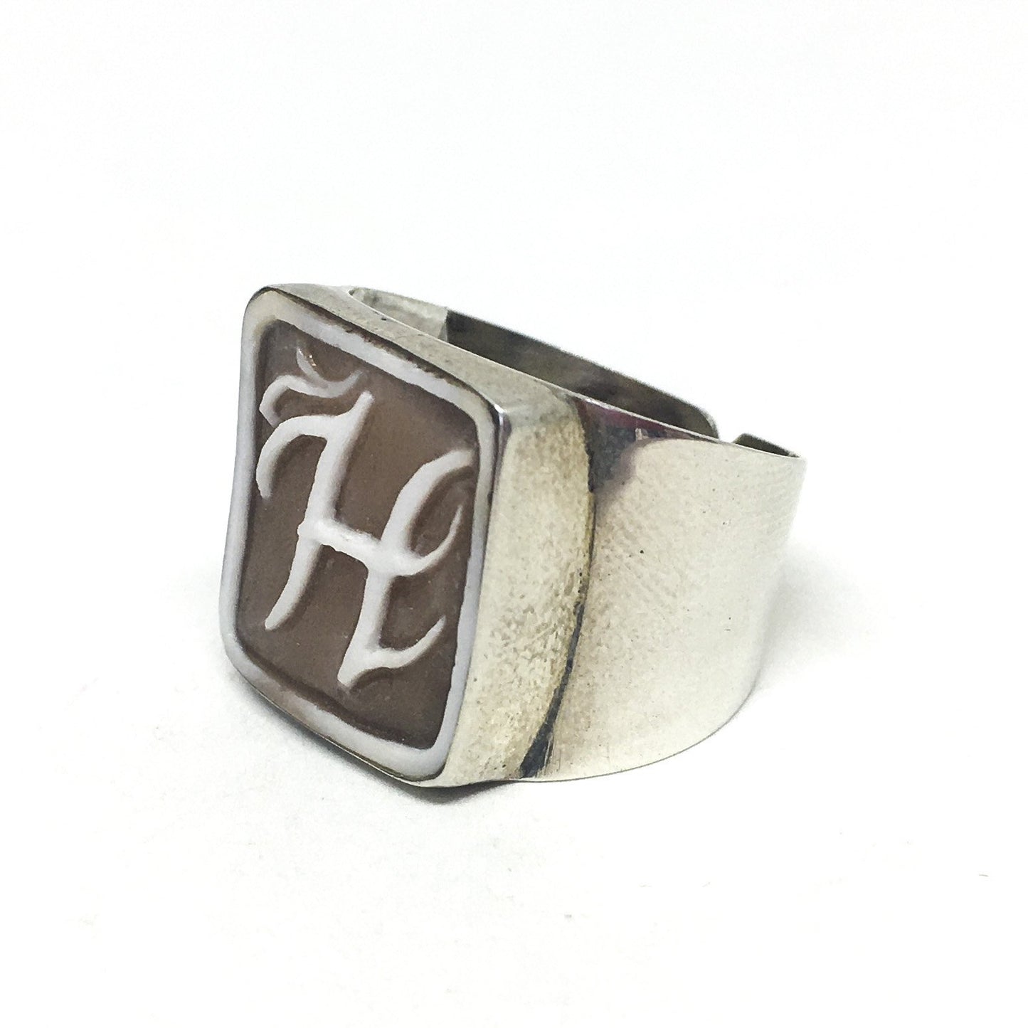 Cameo Ring Italian Cameo Collection Initials (also for men)