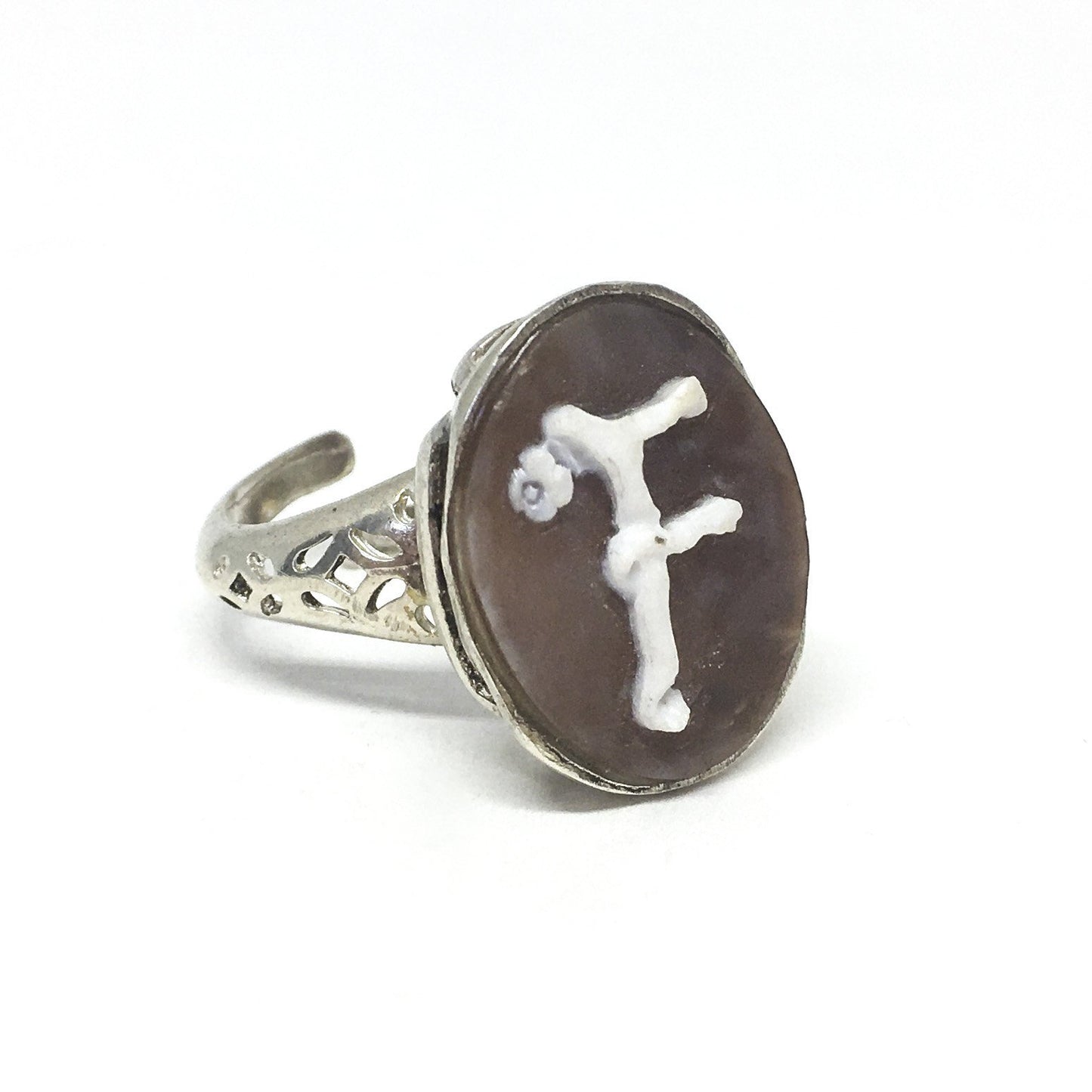 Cameo Ring Italian Cameo Collection Initials (also for men)