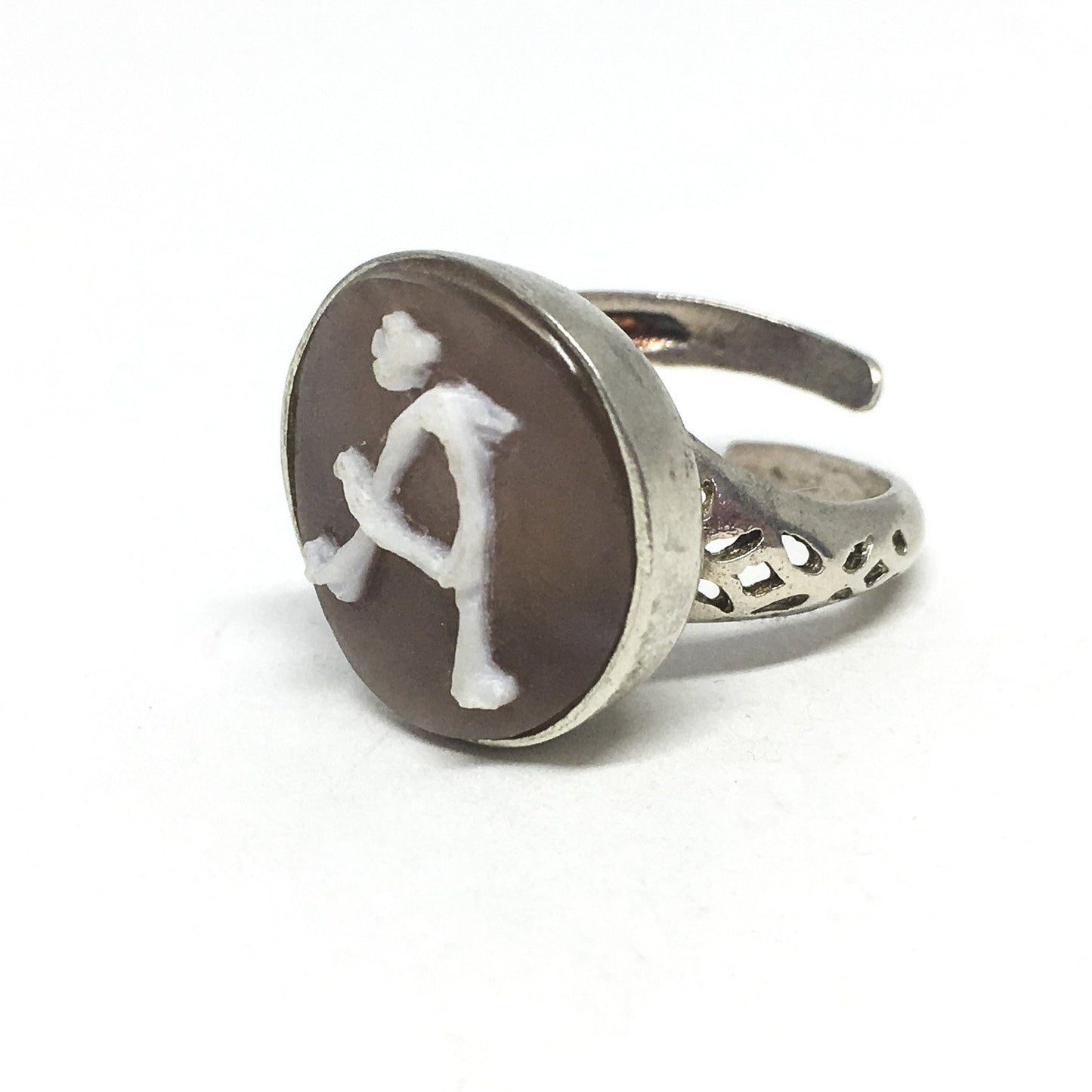 Cameo Ring Italian Cameo Collection Initials (also for men)