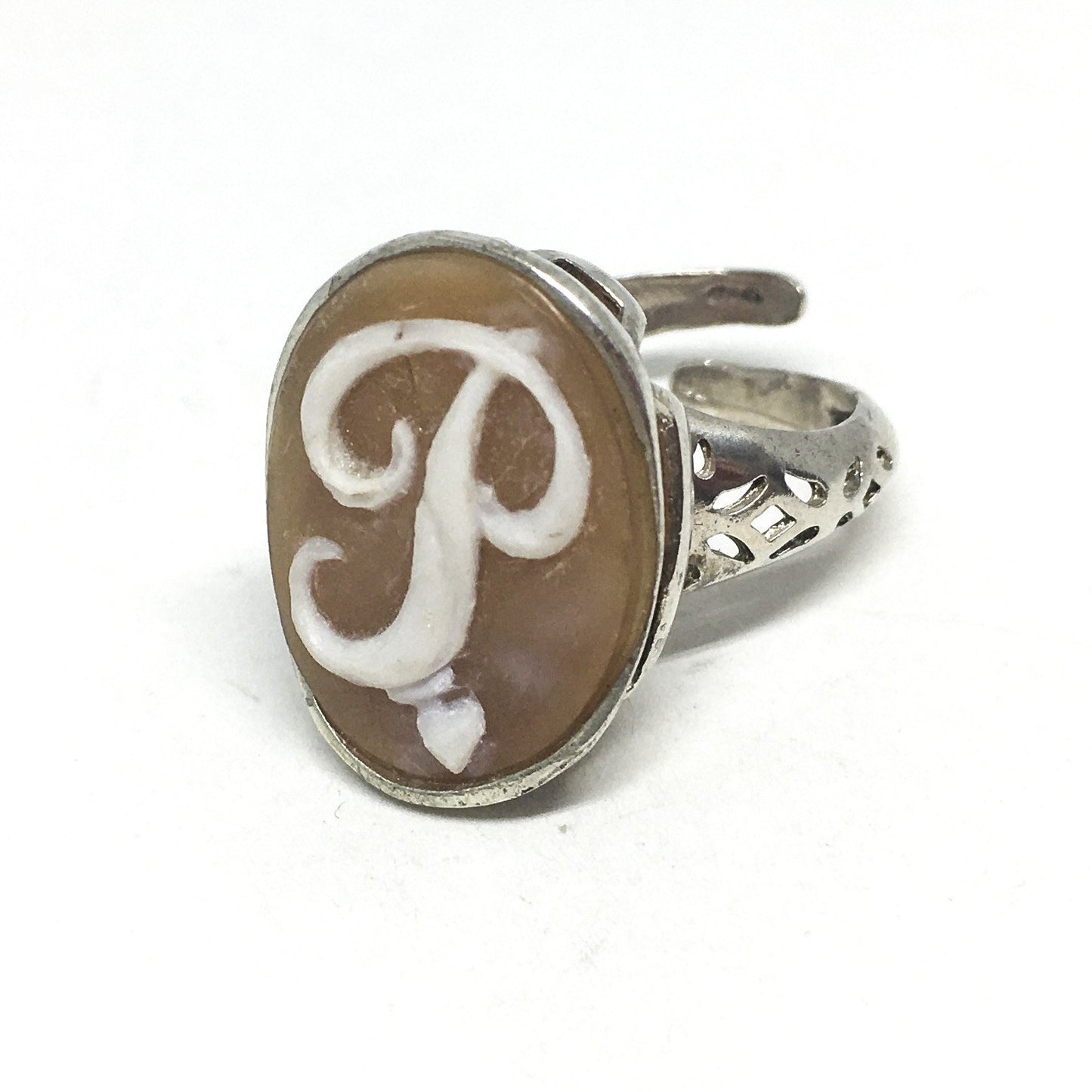 Cameo Ring Italian Cameo Collection Initials (also for men)