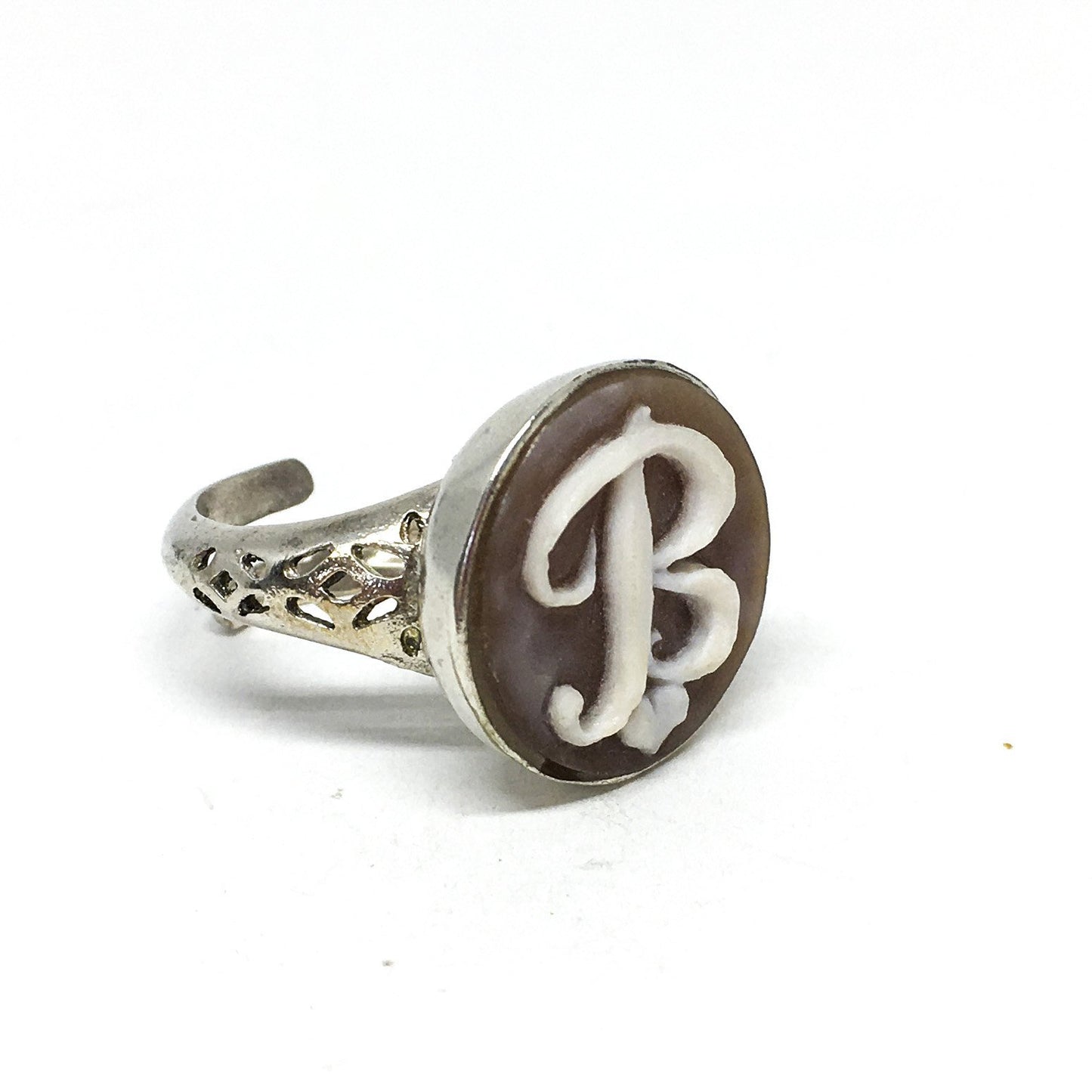 Cameo Ring Italian Cameo Collection Initials (also for men)