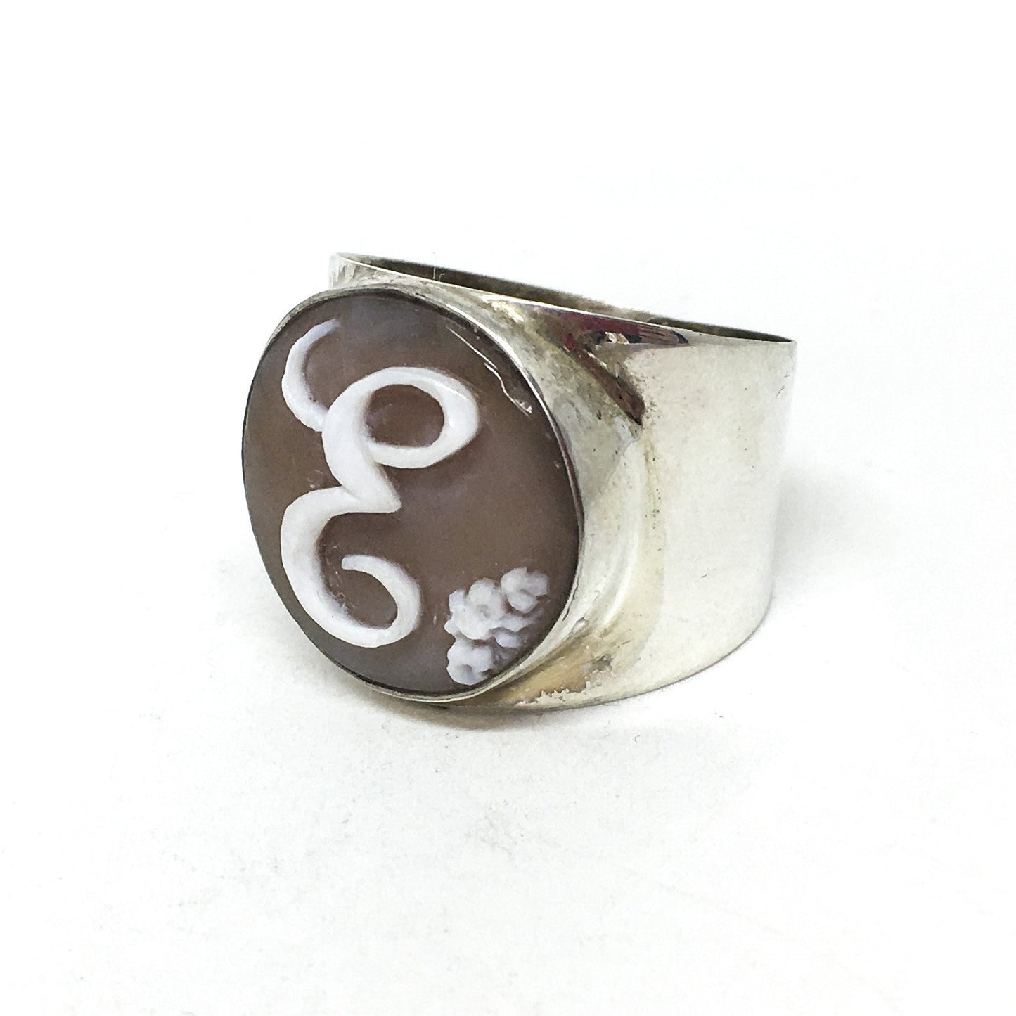 Cameo Ring Italian Cameo Collection Initials (also for men)