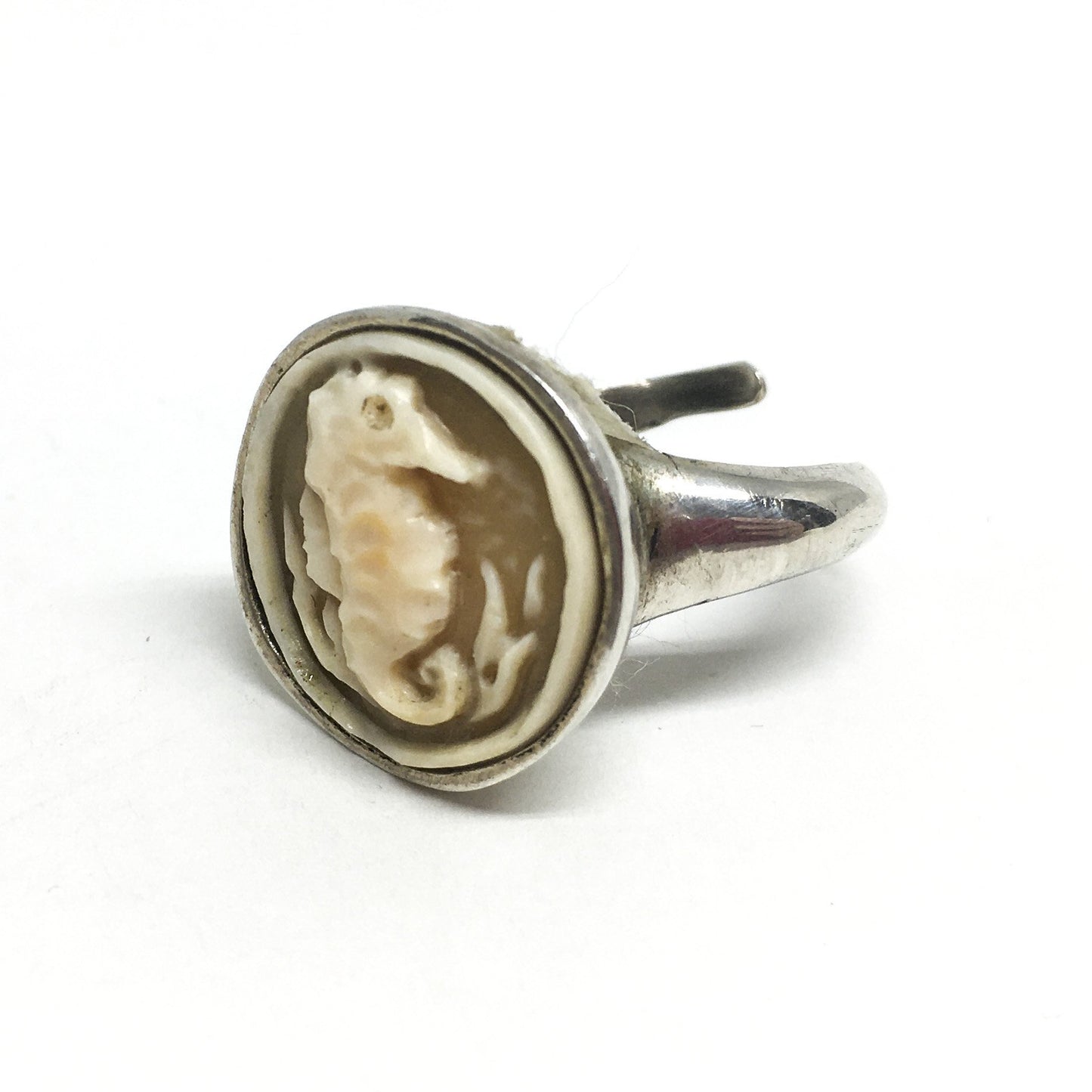 Seahorse Cameo Ring
