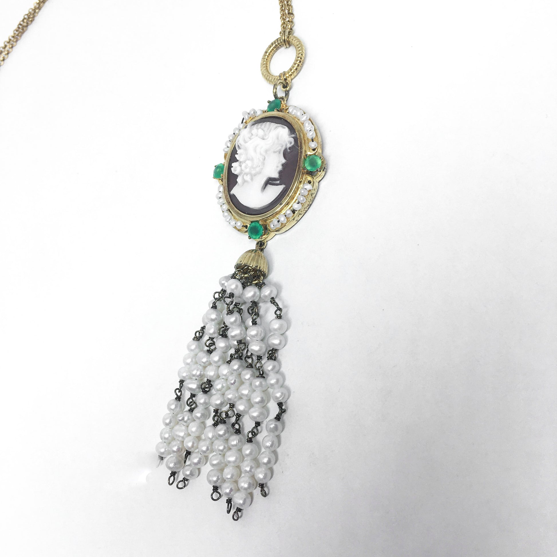 Collana Cameo Italiano Cammeo Profilo Donna