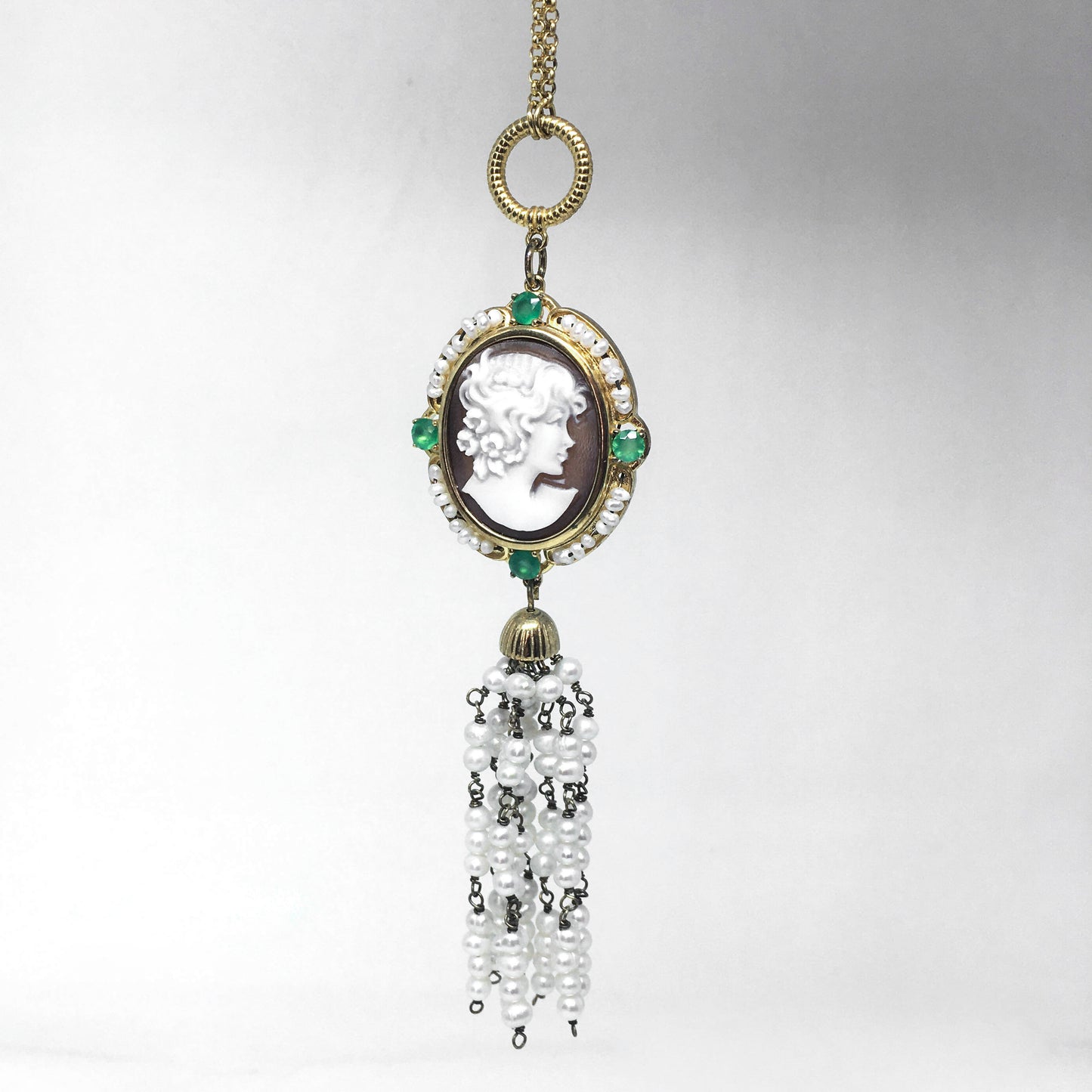 Collana Cameo Italiano Cammeo Profilo Donna