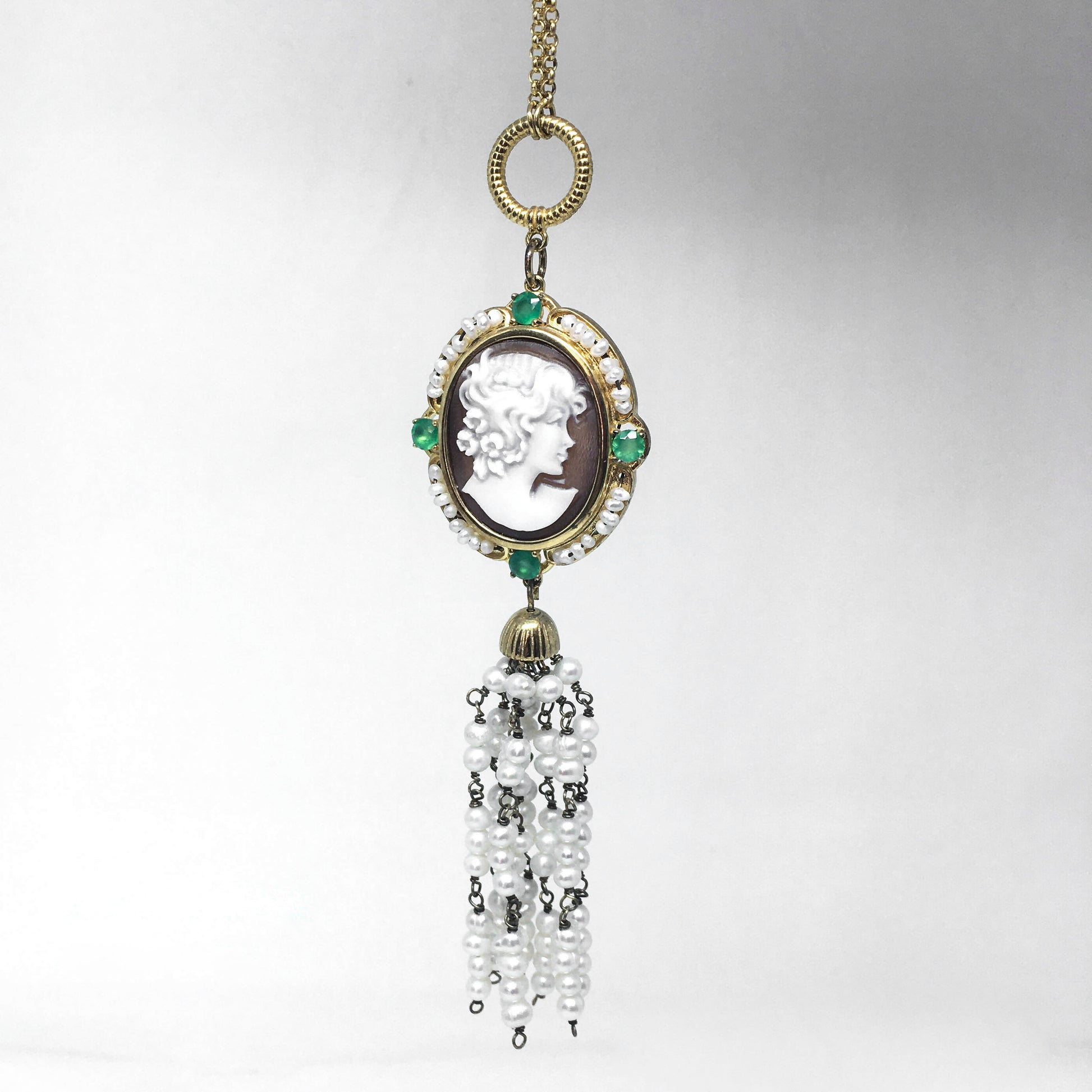 Collana Cameo Italiano Cammeo Profilo Donna