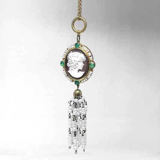 Collana Cameo Italiano Cammeo Profilo Donna