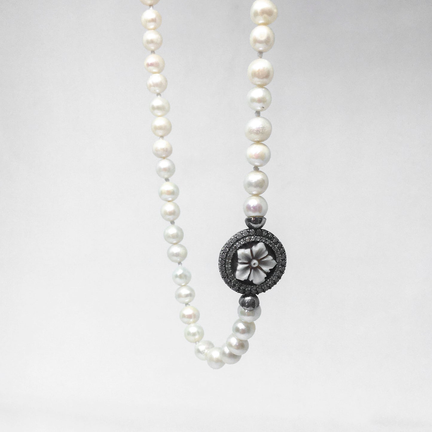 Italian Cameo Necklace Cameo with Pearls