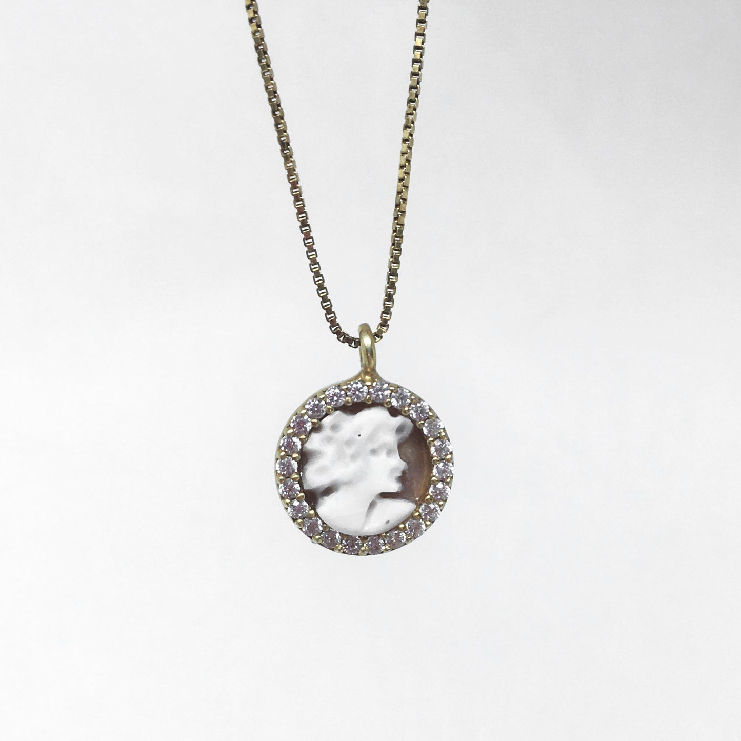 Pendente Cameo Italiano Cammeo Profilo Donna