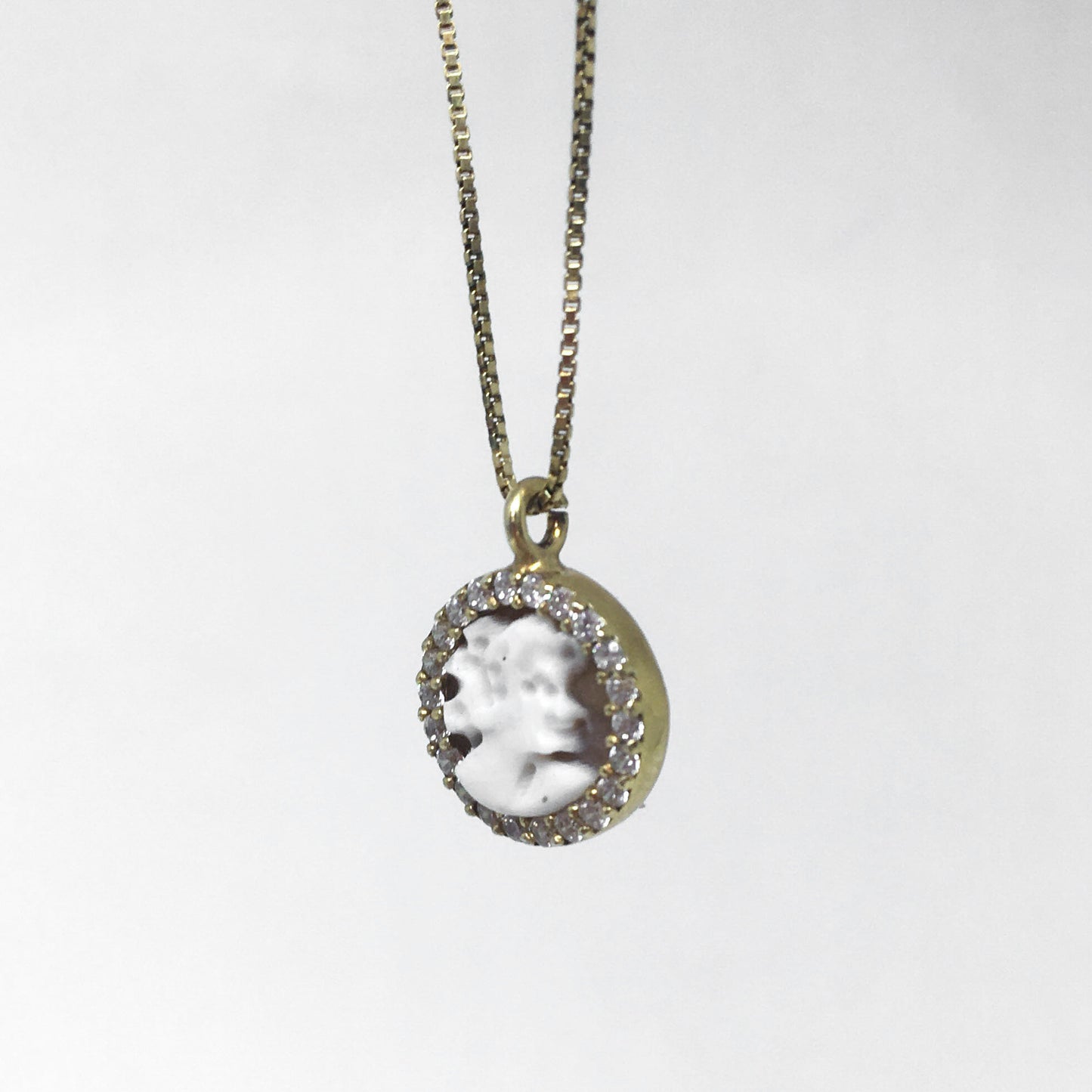 Pendente Cameo Italiano Cammeo Profilo Donna