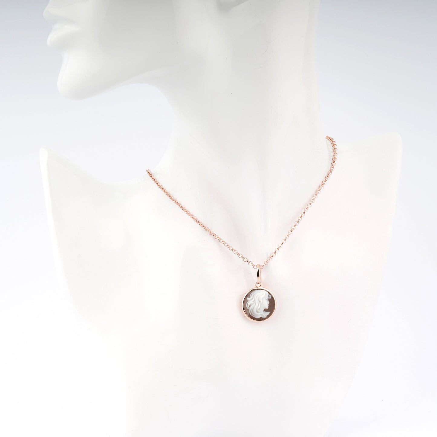 Pendente-Charme-Cammeo-Profilo-Donna-Rame