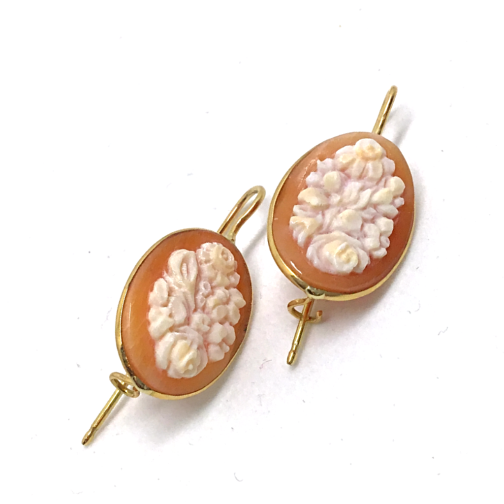 Orecchini-Cammeo-Artistico-Fiori