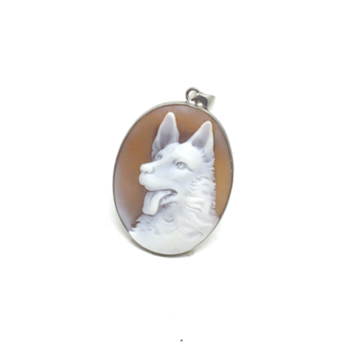 German Shepherd Cameo Pendant