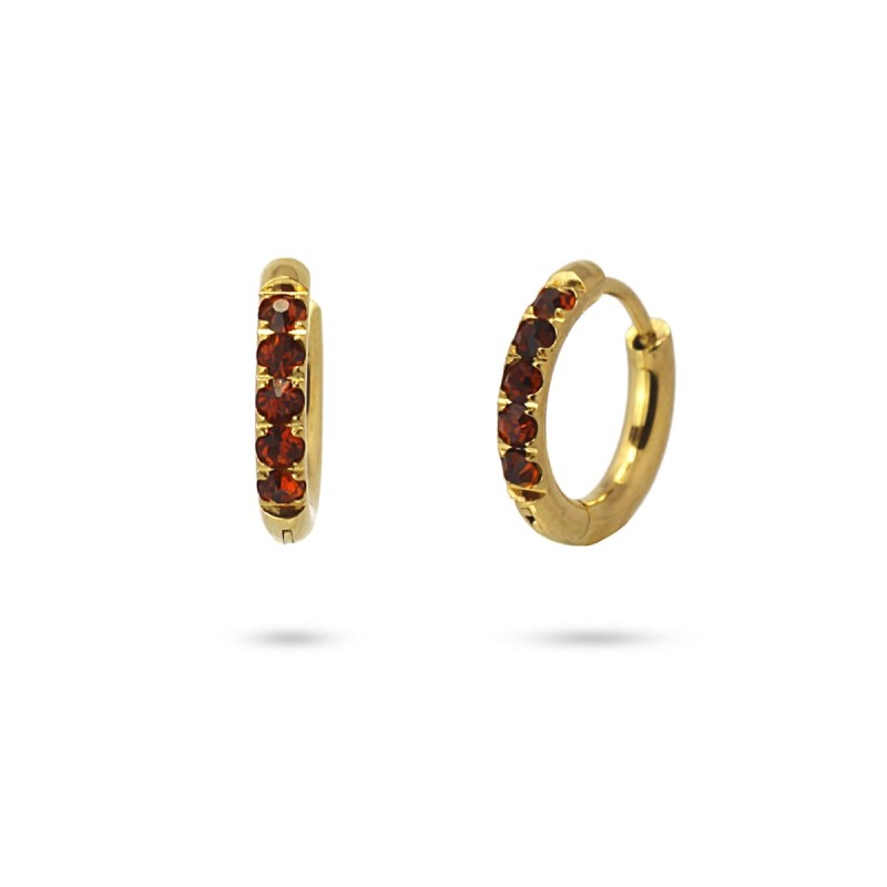 Anartxy Zirconia Riviere Mini Hoop Earrings