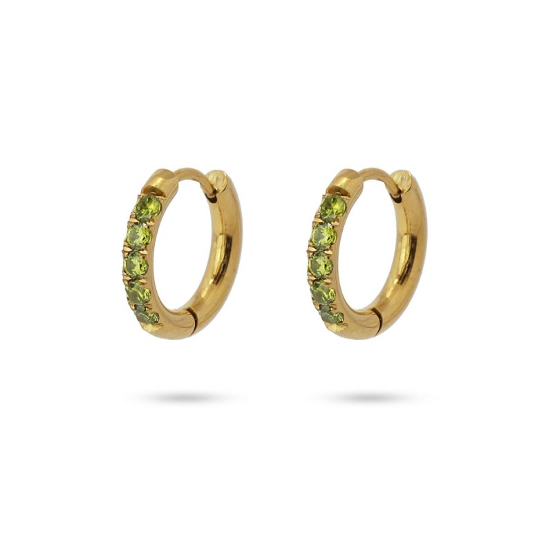 Anartxy Zirconia Riviere Mini Hoop Earrings