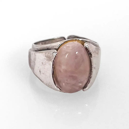 Anello in Argento con Pietra Rosa