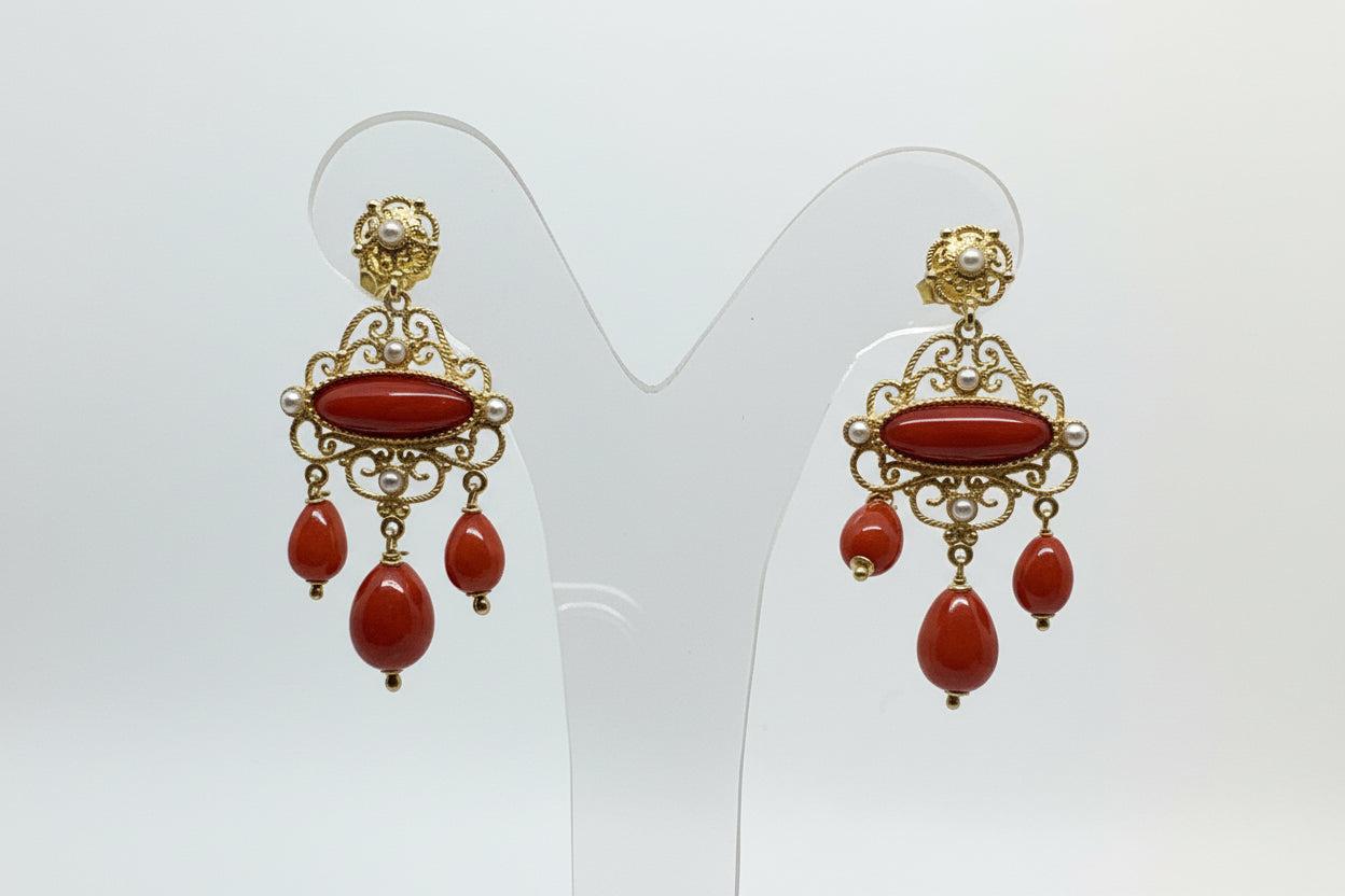 Orecchini in Corallo